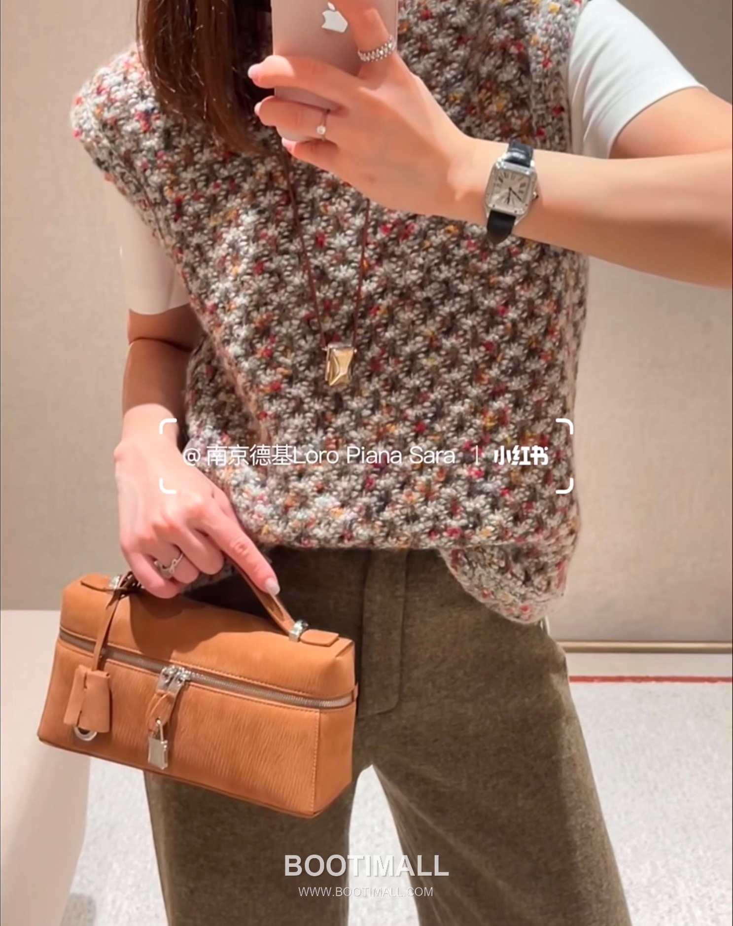 Loro Piana Extra Bag 23 Saddle Leather Bag 로로피아나 엑스트라 백 23 새들 레더 더블지퍼 숄더 크로스백 23cm 4