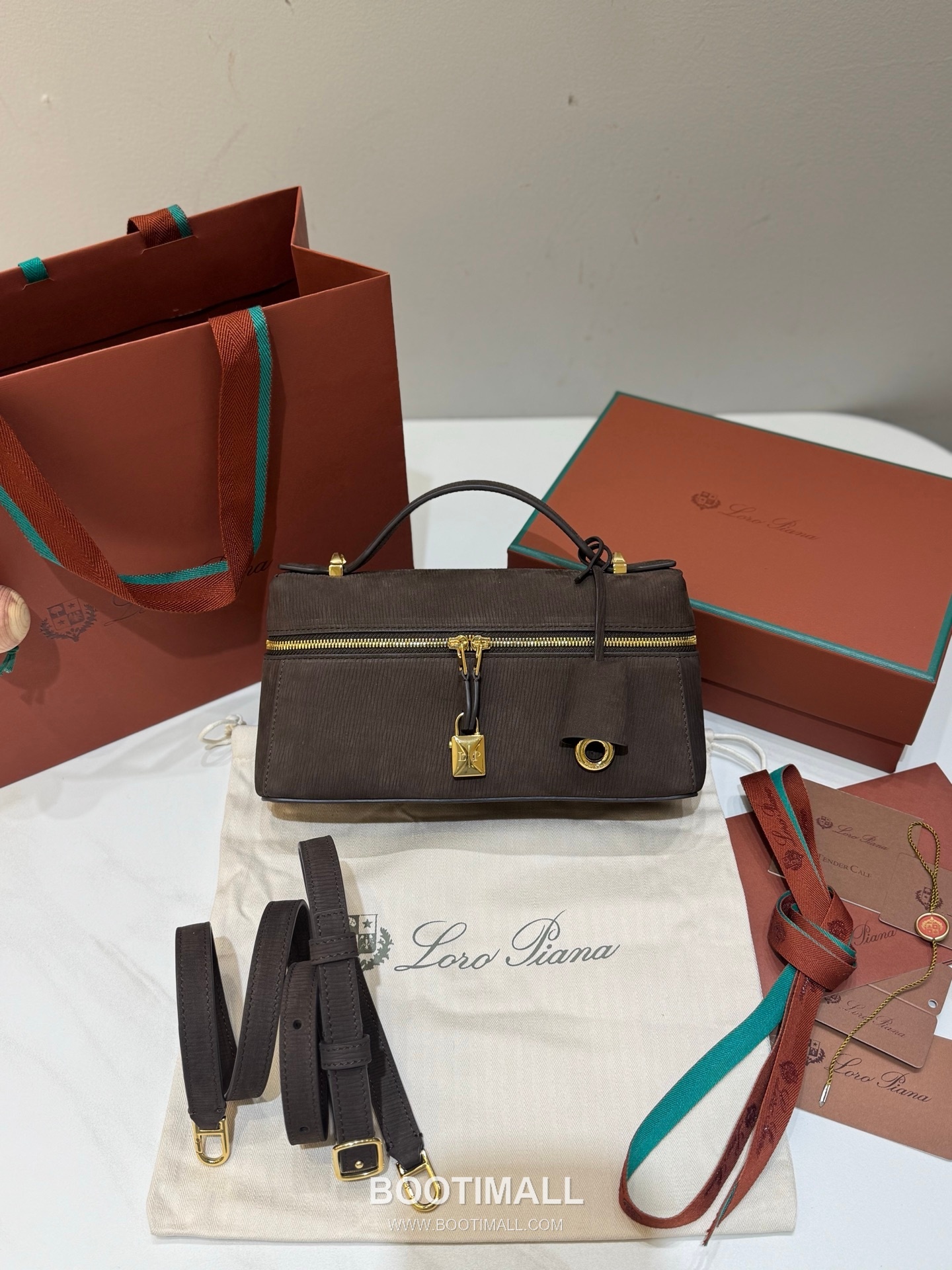 Loro Piana Extra Bag 23 Saddle Leather Dark Brown Top Handle 로로피아나 엑스트라 백 23 새들 레더 다크 브라운 탑핸들백 23cm 7