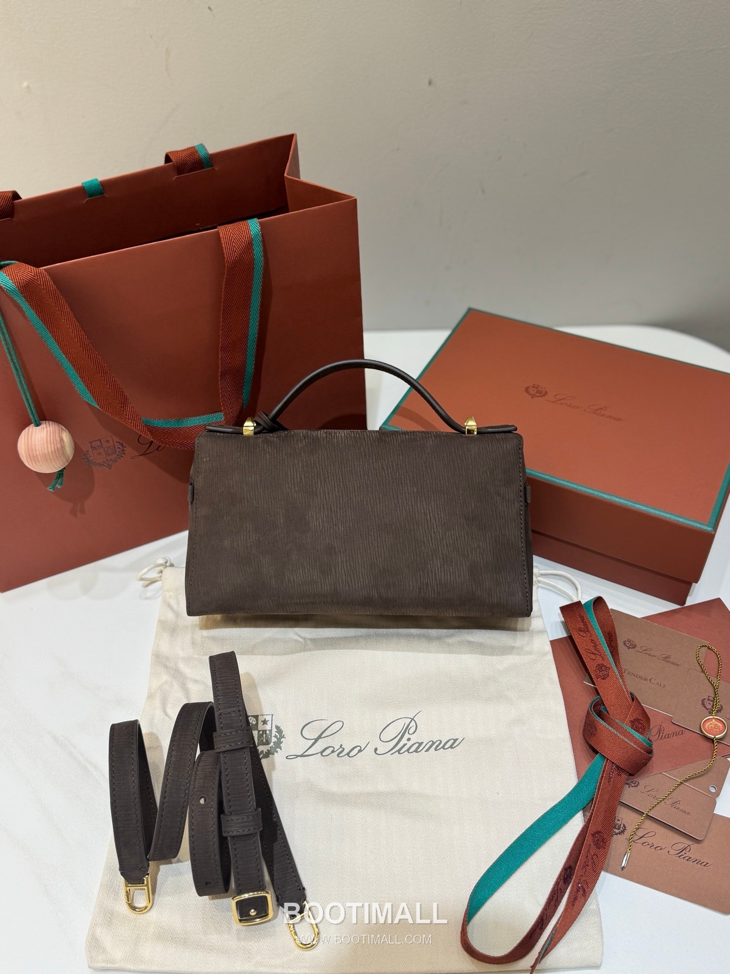 Loro Piana Extra Bag 23 Saddle Leather Dark Brown Top Handle 로로피아나 엑스트라 백 23 새들 레더 다크 브라운 탑핸들백 23cm 8