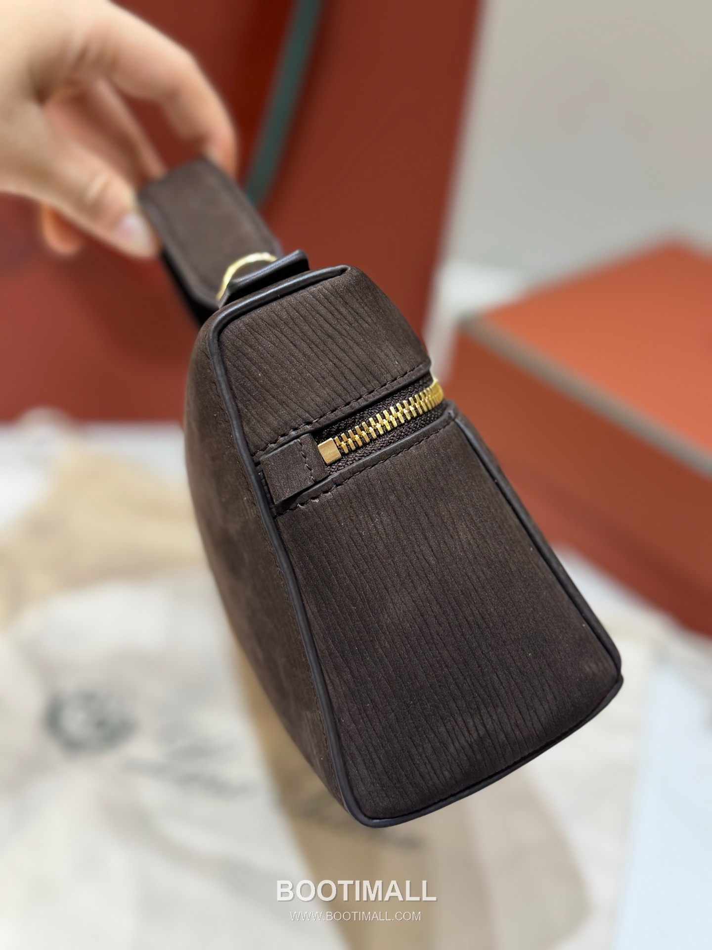 Loro Piana Extra Bag 23 Saddle Leather Dark Brown Top Handle 로로피아나 엑스트라 백 23 새들 레더 다크 브라운 탑핸들백 23cm 9