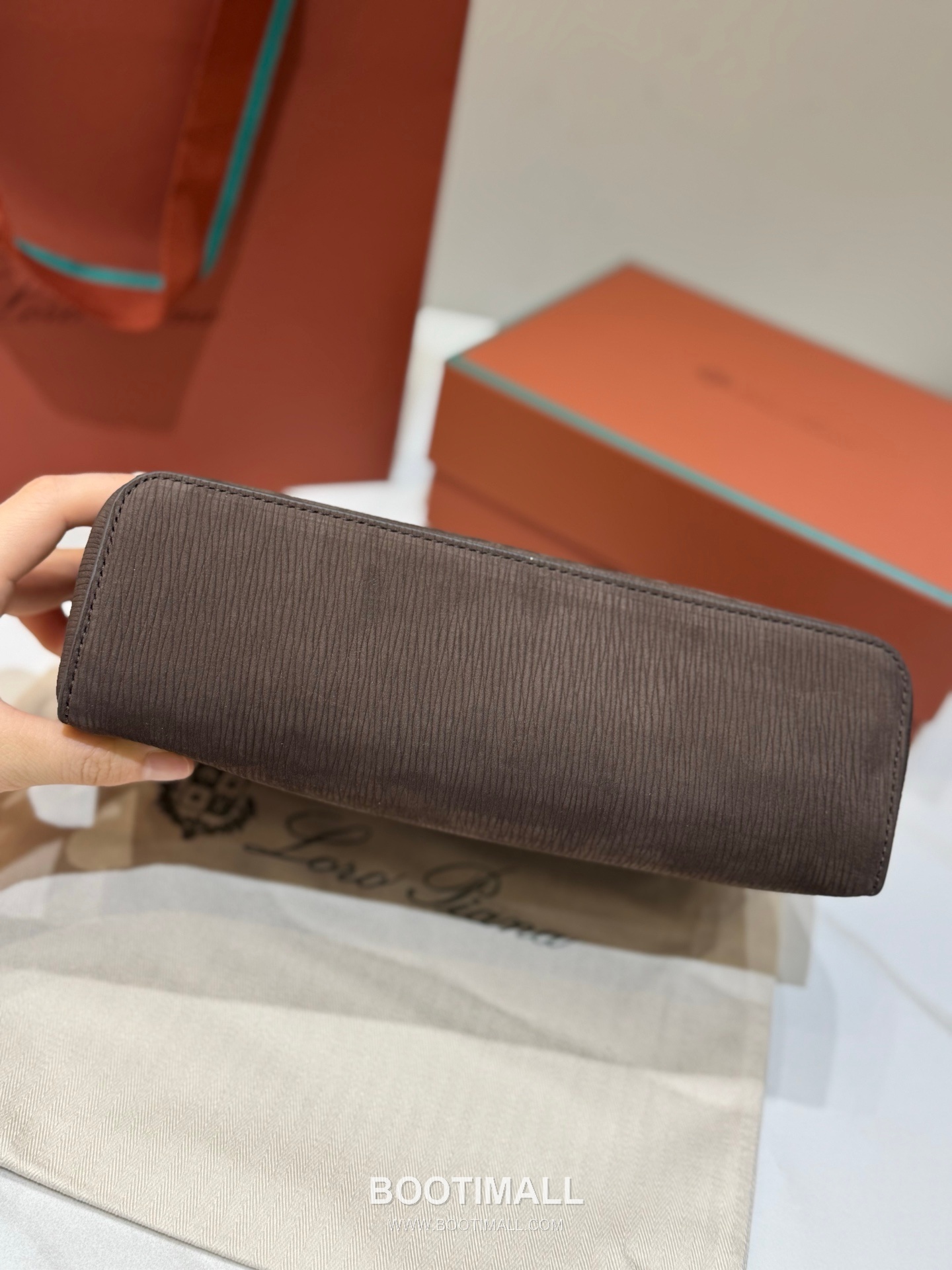 Loro Piana Extra Bag 23 Saddle Leather Dark Brown Top Handle 로로피아나 엑스트라 백 23 새들 레더 다크 브라운 탑핸들백 23cm 14