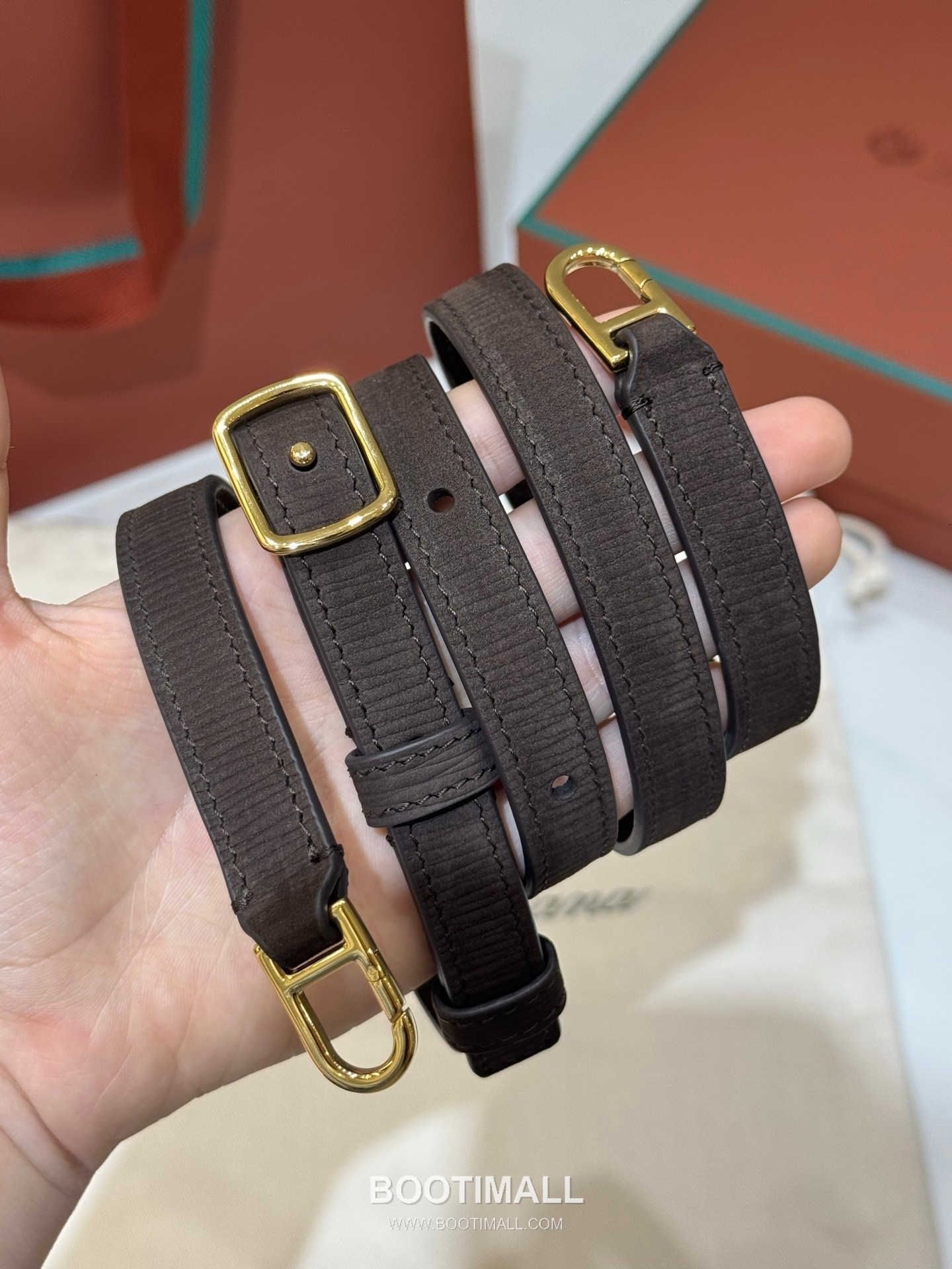 Loro Piana Extra Bag 23 Saddle Leather Dark Brown Top Handle 로로피아나 엑스트라 백 23 새들 레더 다크 브라운 탑핸들백 23cm 15