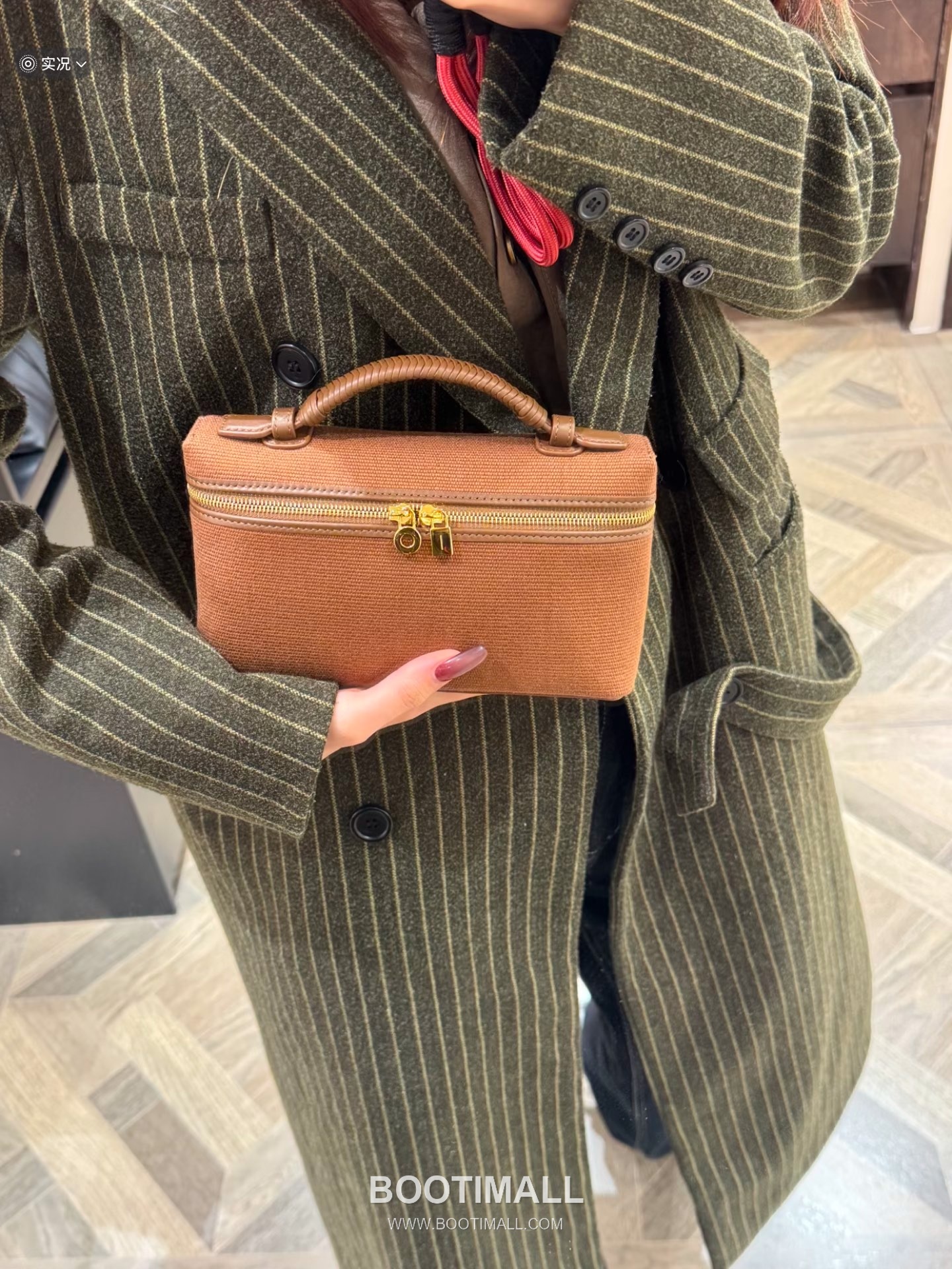 Loro Piana Extra Bag 23 Canvas & Saddle Leather Bag 로로피아나 엑스트라 백 23 캔버스 새들 레더 더블지퍼 숄더 크로스백 23cm 8