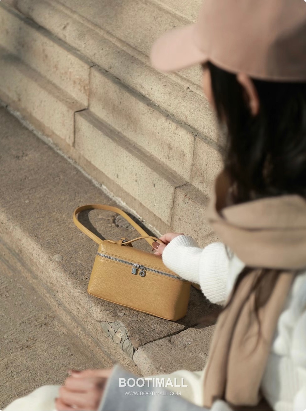 Loro Piana Extra Bag 23 Canvas & Saddle Leather Bag 로로피아나 엑스트라 백 23 캔버스 새들 레더 더블지퍼 숄더 크로스백 23cm 7