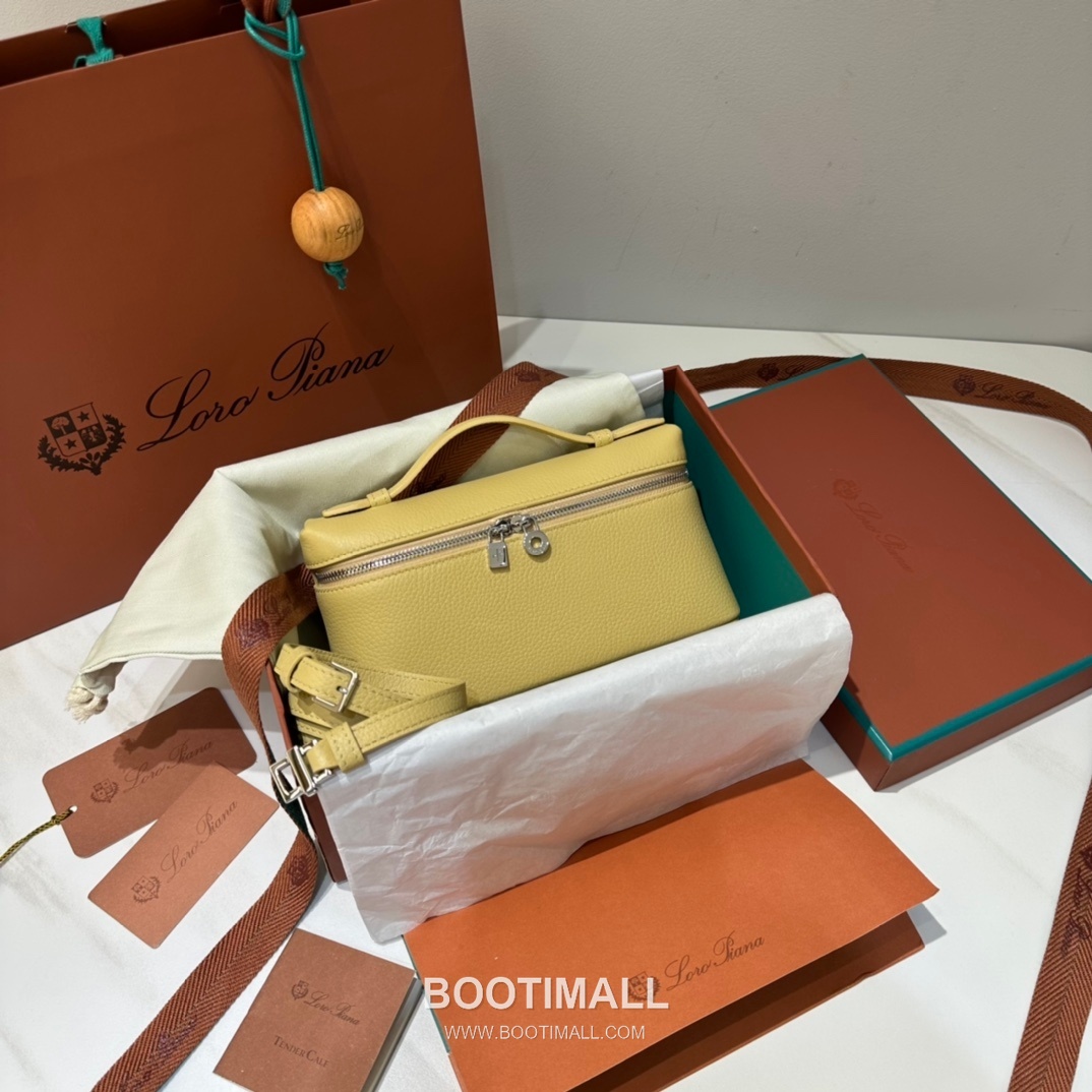 Loro Piana Extra Bag 23 Canvas & Saddle Leather Bag 로로피아나 엑스트라 백 23 캔버스 새들 레더 더블지퍼 숄더 크로스백 23cm 10