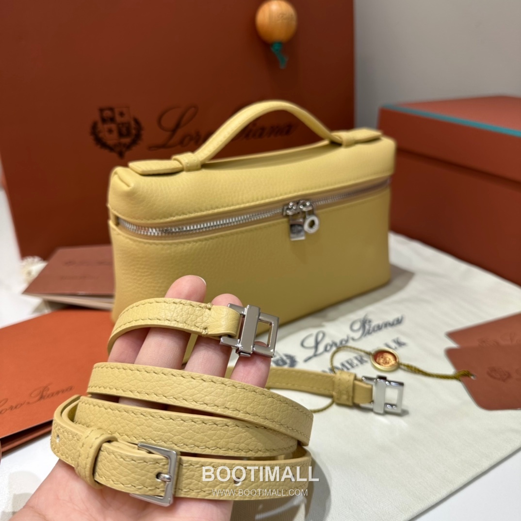 Loro Piana Extra Bag 23 Canvas & Saddle Leather Bag 로로피아나 엑스트라 백 23 캔버스 새들 레더 더블지퍼 숄더 크로스백 23cm 15