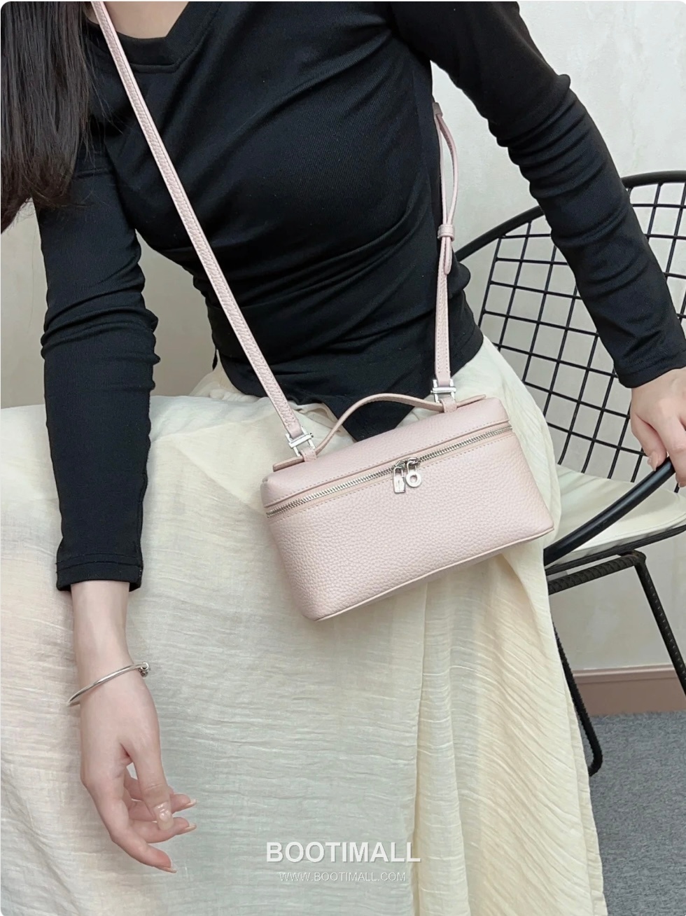 Loro Piana Extra Pocket L19 Calfskin Marble Pink Top Handle Bag 로로피아나 엑스트라 포켓 L19 송아지가죽 마블 핑크 탑핸들백 19cm 9