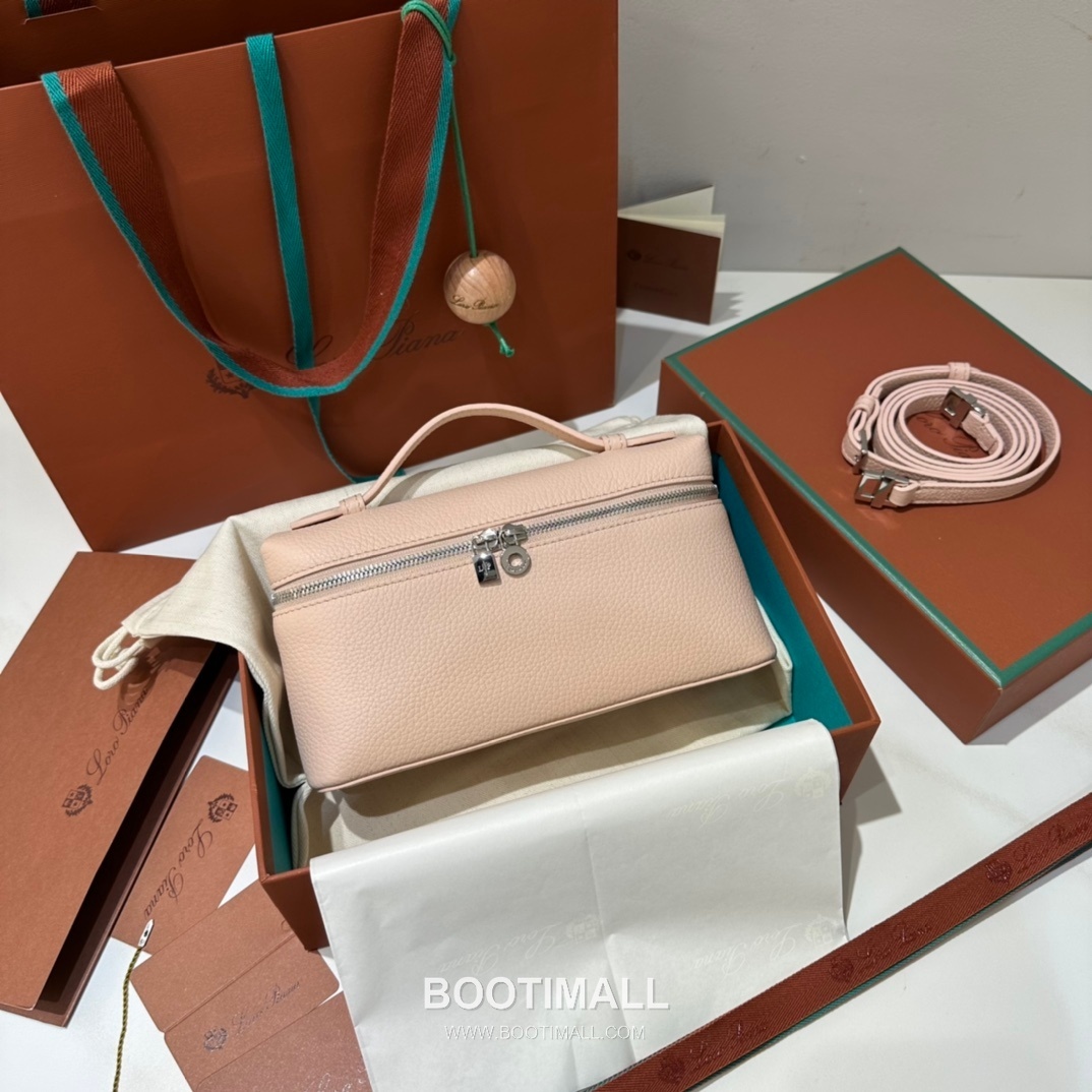 Loro Piana Extra Pocket L19 Calfskin Marble Pink Top Handle Bag 로로피아나 엑스트라 포켓 L19 송아지가죽 마블 핑크 탑핸들백 19cm 10