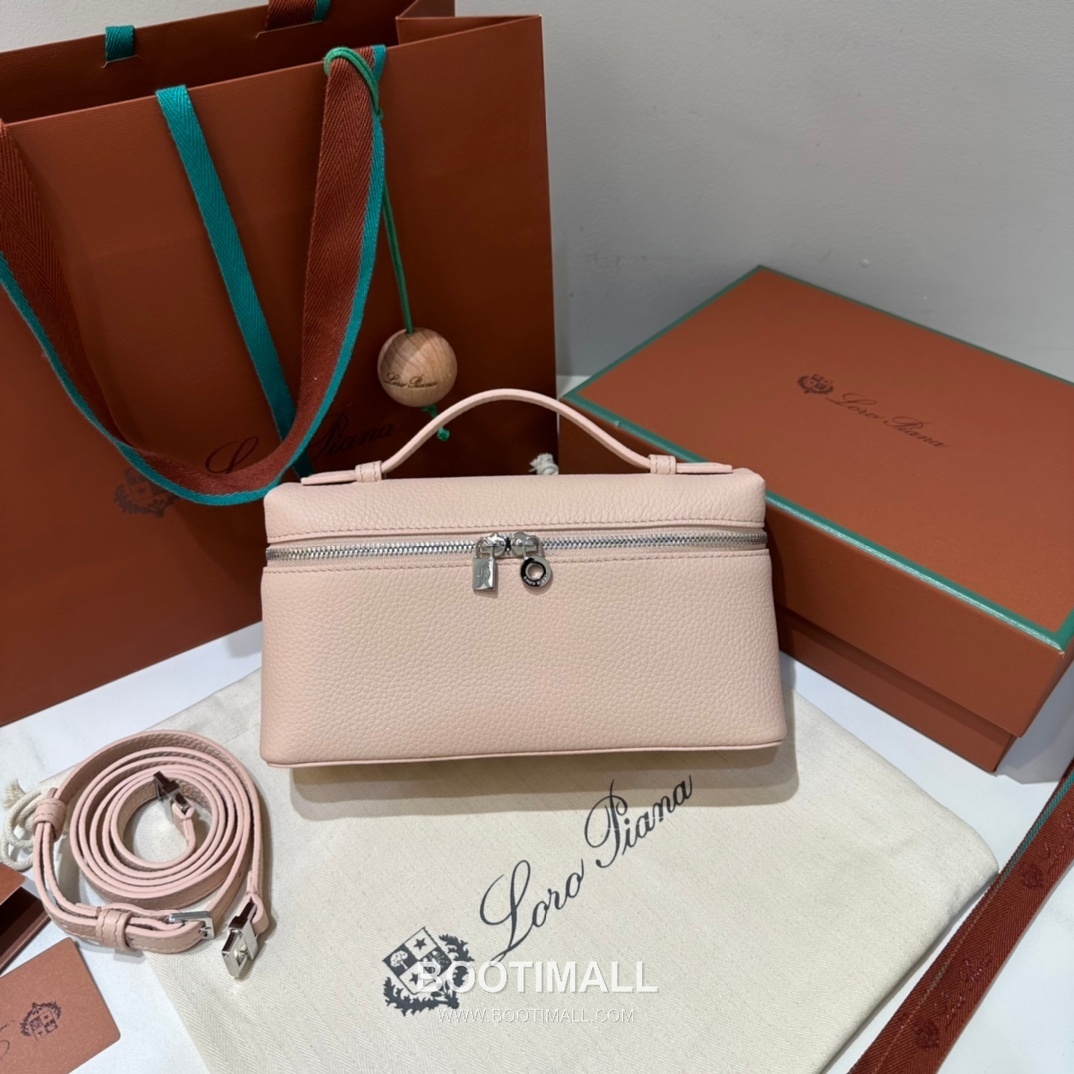 Loro Piana Extra Pocket L19 Calfskin Marble Pink Top Handle Bag 로로피아나 엑스트라 포켓 L19 송아지가죽 마블 핑크 탑핸들백 19cm 11