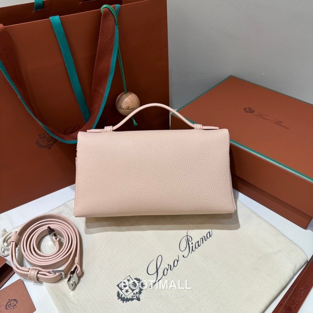 Loro Piana Extra Pocket L19 Calfskin Marble Pink Top Handle Bag 로로피아나 엑스트라 포켓 L19 송아지가죽 마블 핑크 탑핸들백 19cm 12