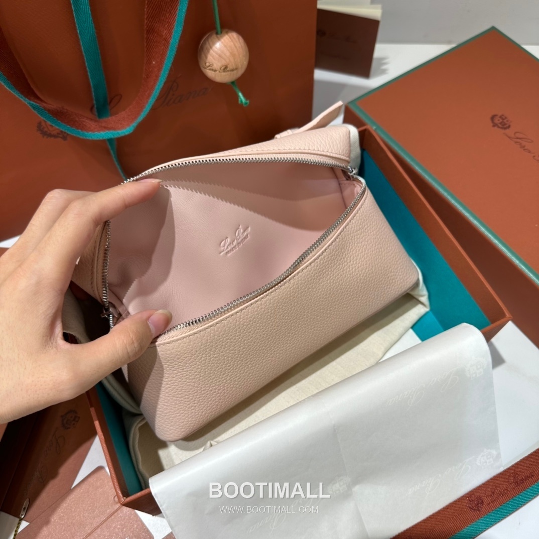 Loro Piana Extra Pocket L19 Calfskin Marble Pink Top Handle Bag 로로피아나 엑스트라 포켓 L19 송아지가죽 마블 핑크 탑핸들백 19cm 16