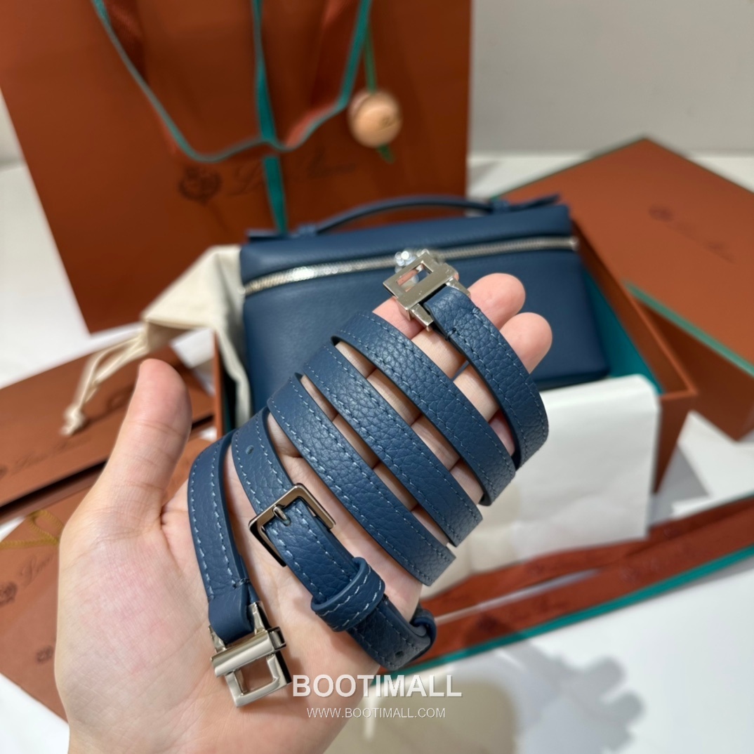 Loro Piana Extra Pocket L19 Woven Calfskin Bag 로로피아나 엑스트라 포켓 L19 위빙 카프스킨 탑핸들 크로스백 19cm 6