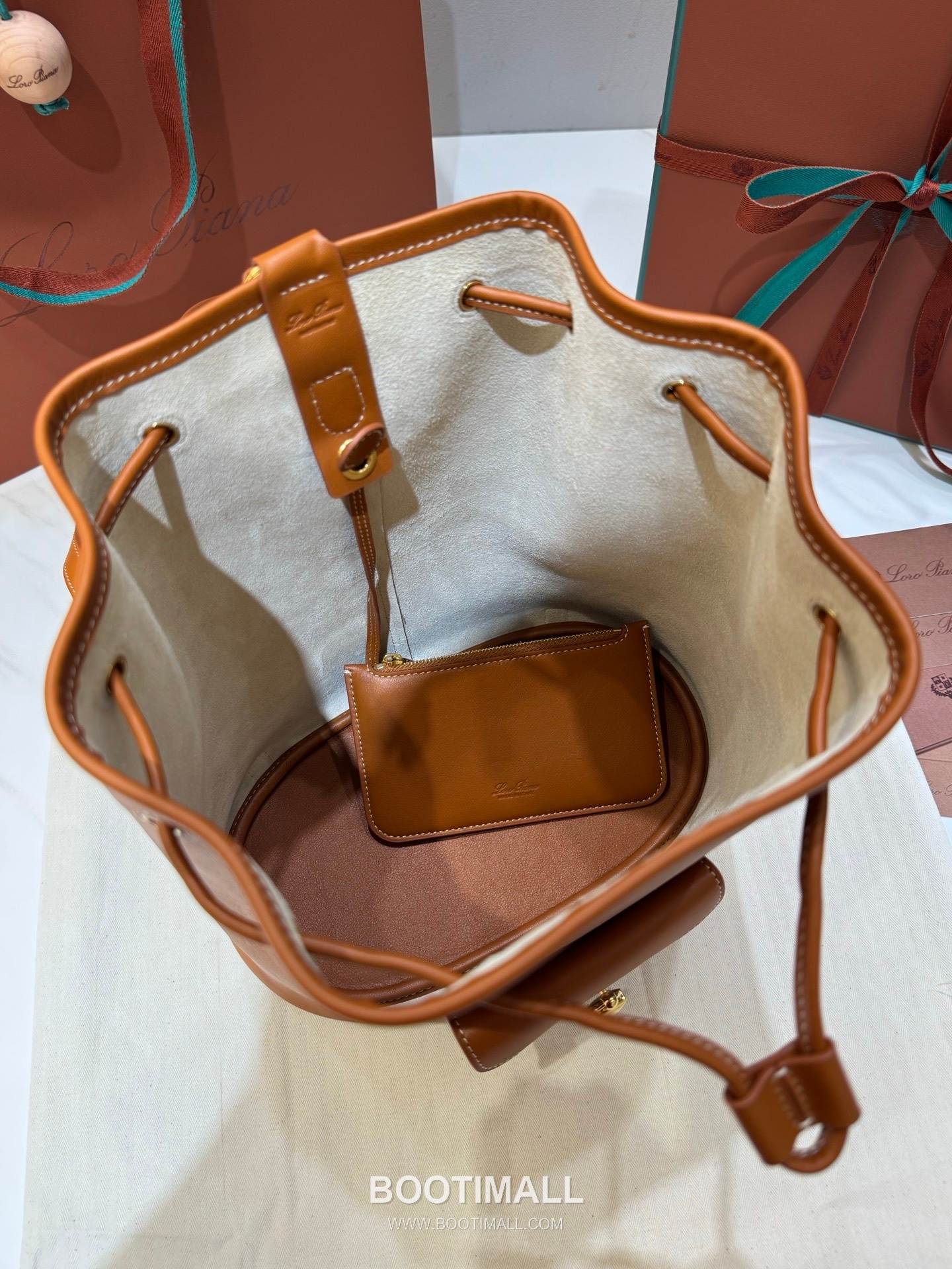 Loro Piana Extra Drawstring Backpack Calfskin 로로피아나 엑스트라 드로스트링 백팩 카프스킨 27cm 8