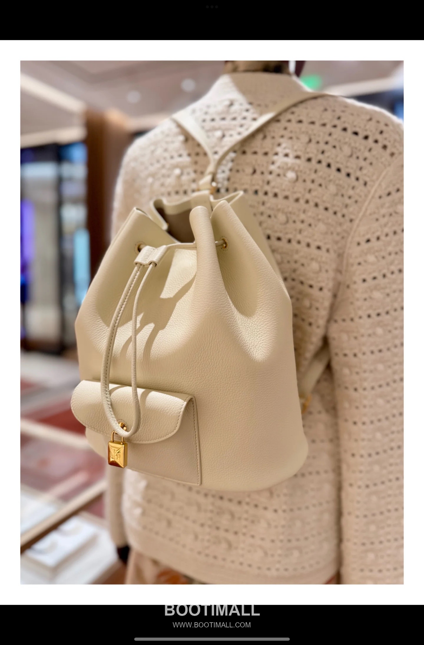 Loro Piana Calfskin White Backpack 로로피아나 카프스킨 화이트 백팩 27cm 8