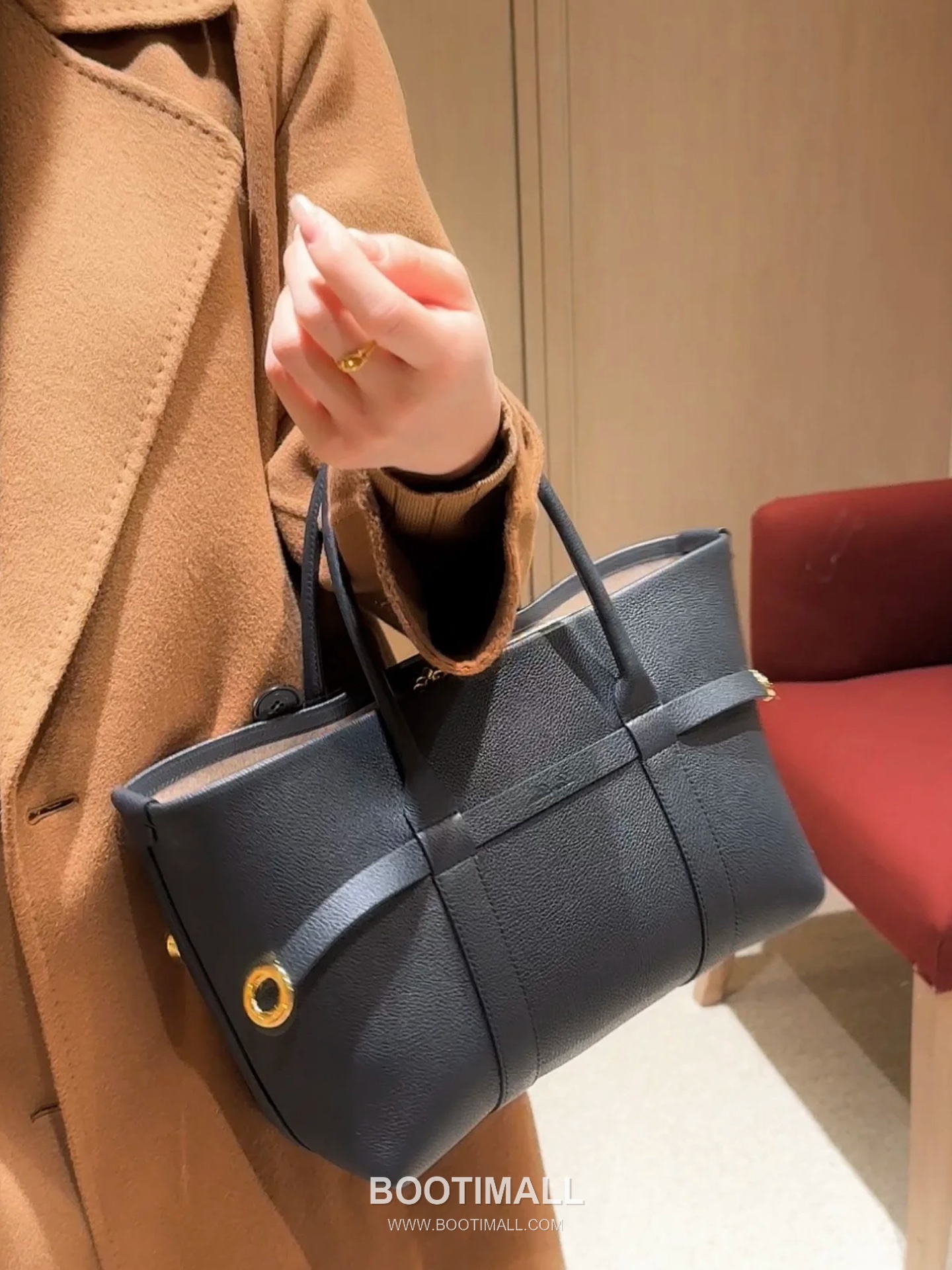 Loro Piana Ghiera Small Shopper Bag Grain Leather 로로피아나 기에라 스몰 쇼퍼백 그레인 레더 28cm 7