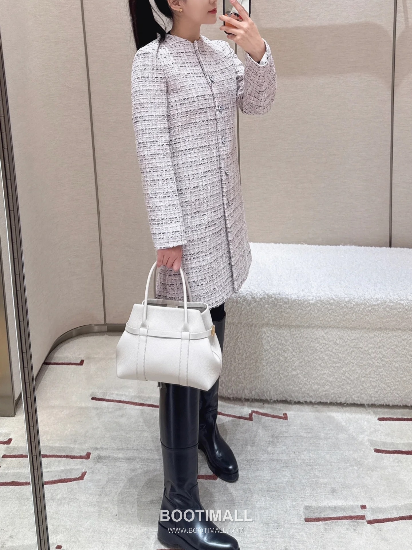 Loro Piana Ghiera Gray Shoulder Bag 로로피아나 Ghiera 그레이 숄더백 28cm 2