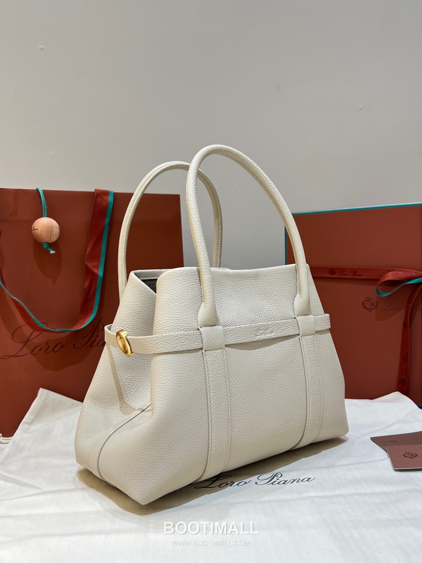 Loro Piana Ghiera Gray Shoulder Bag 로로피아나 Ghiera 그레이 숄더백 28cm 11