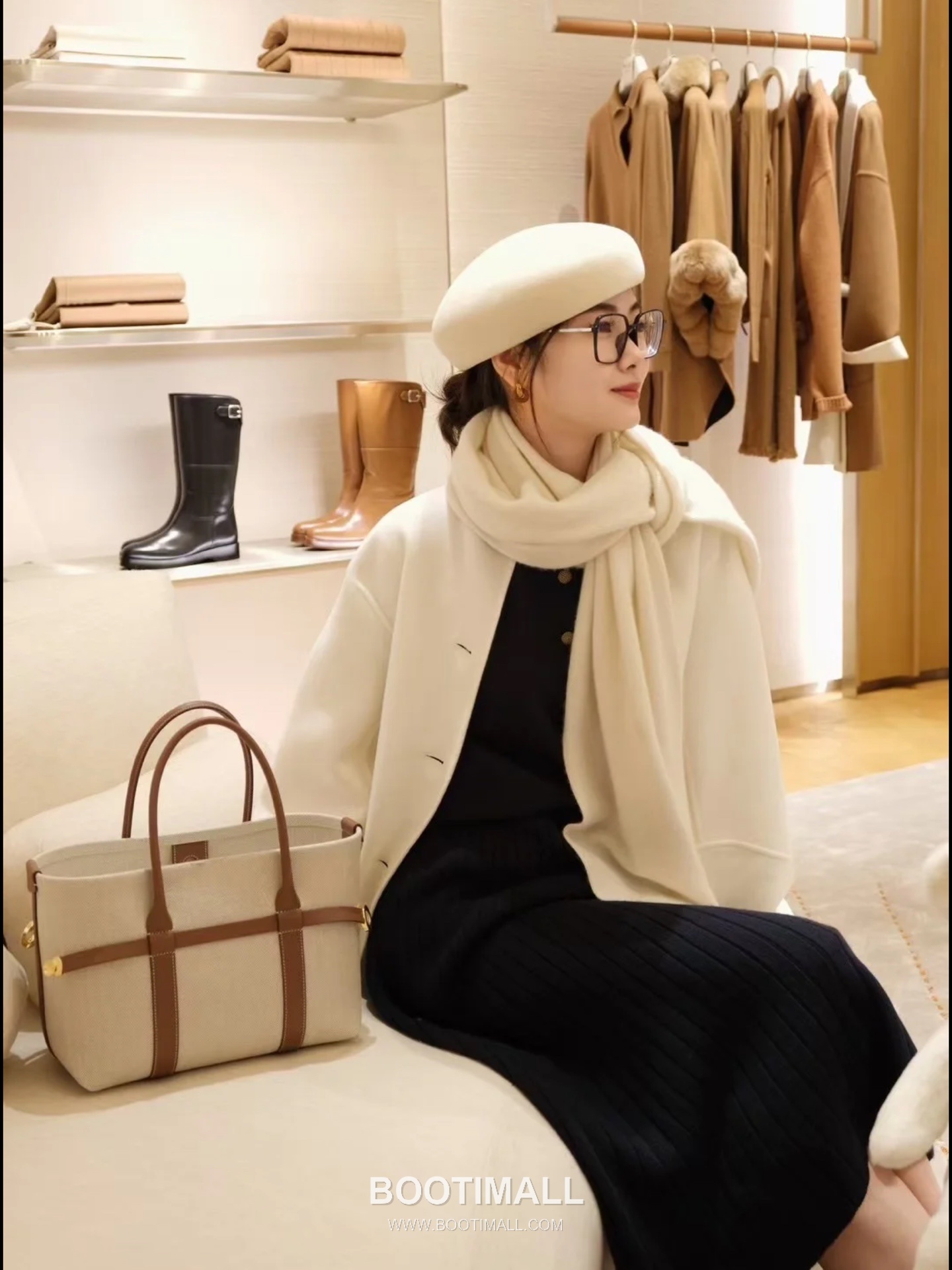 Loro Piana Ghiera Canvas Beige Shoulder Bag 로로피아나 Ghiera 캔버스 베이지 숄더백 28cm 2