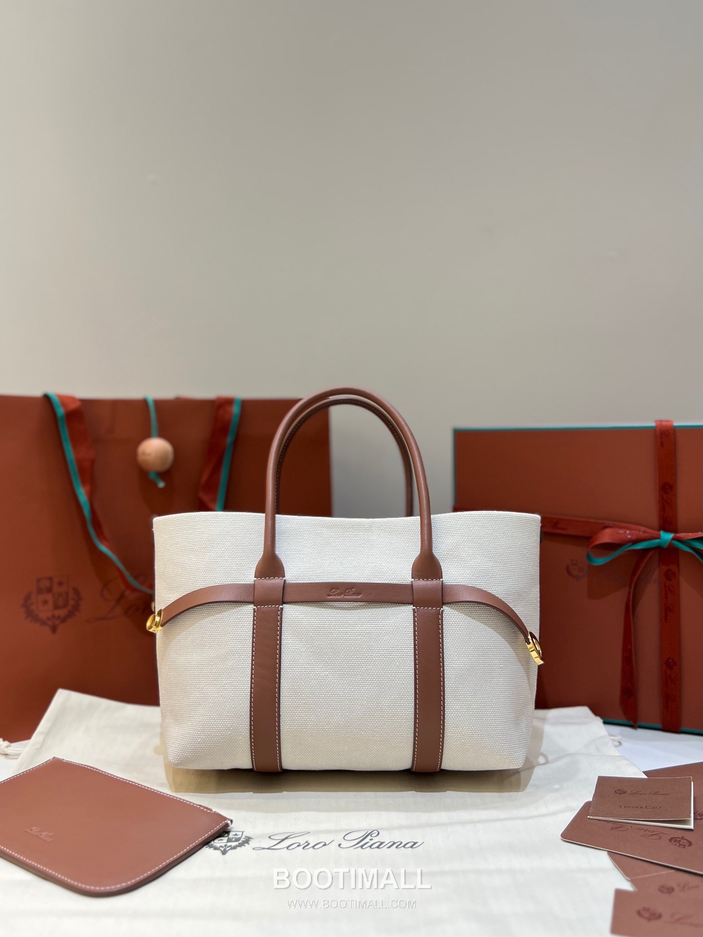 Loro Piana Ghiera Canvas Beige Shoulder Bag 로로피아나 Ghiera 캔버스 베이지 숄더백 28cm 7