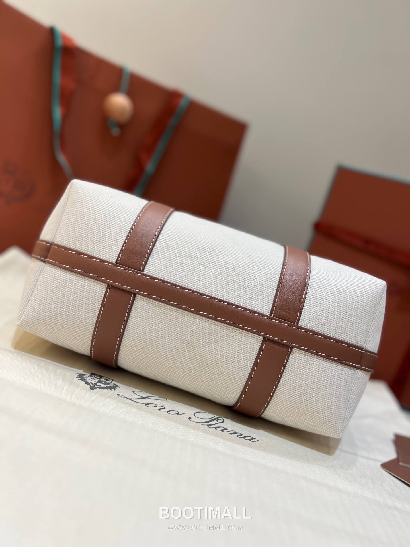 Loro Piana Ghiera Canvas Beige Shoulder Bag 로로피아나 Ghiera 캔버스 베이지 숄더백 28cm 13