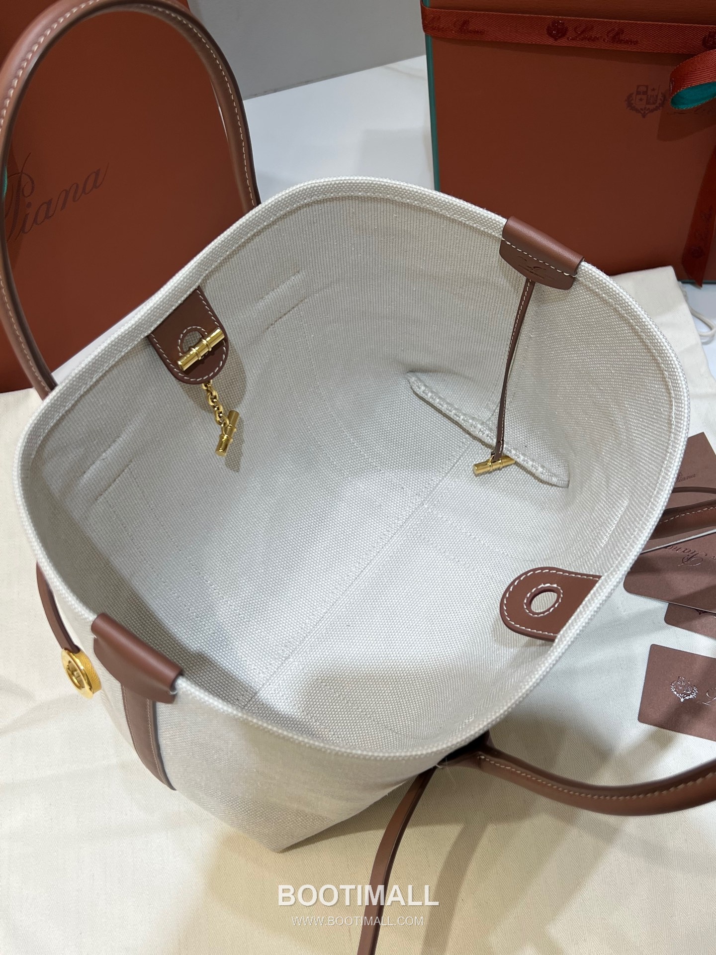 Loro Piana Ghiera Canvas Beige Shoulder Bag 로로피아나 Ghiera 캔버스 베이지 숄더백 28cm 14