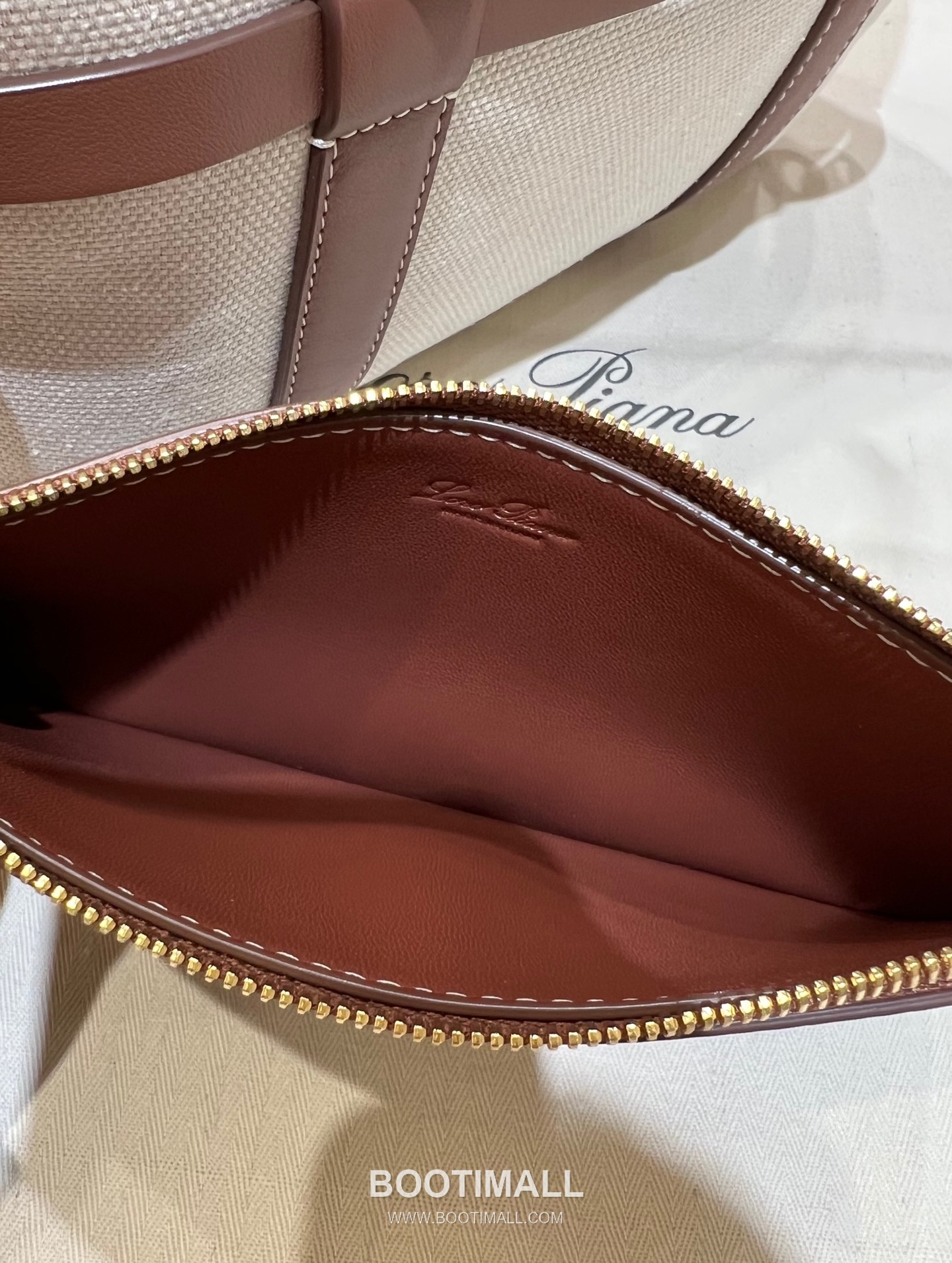 Loro Piana Ghiera Canvas Beige Shoulder Bag 로로피아나 Ghiera 캔버스 베이지 숄더백 28cm 15