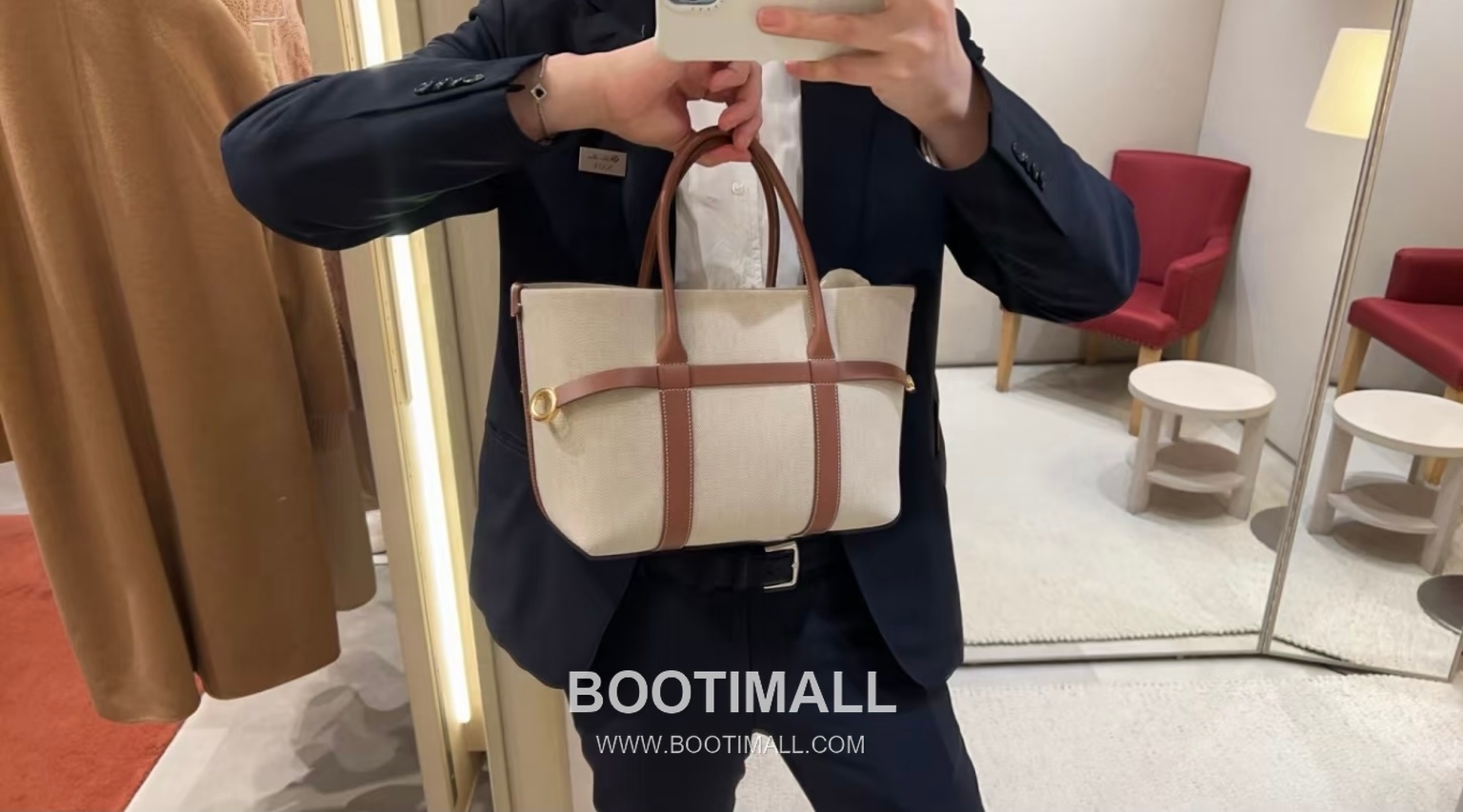 Loro Piana Ghiera Canvas Beige Shoulder Bag 로로피아나 Ghiera 캔버스 베이지 숄더백 28cm 21