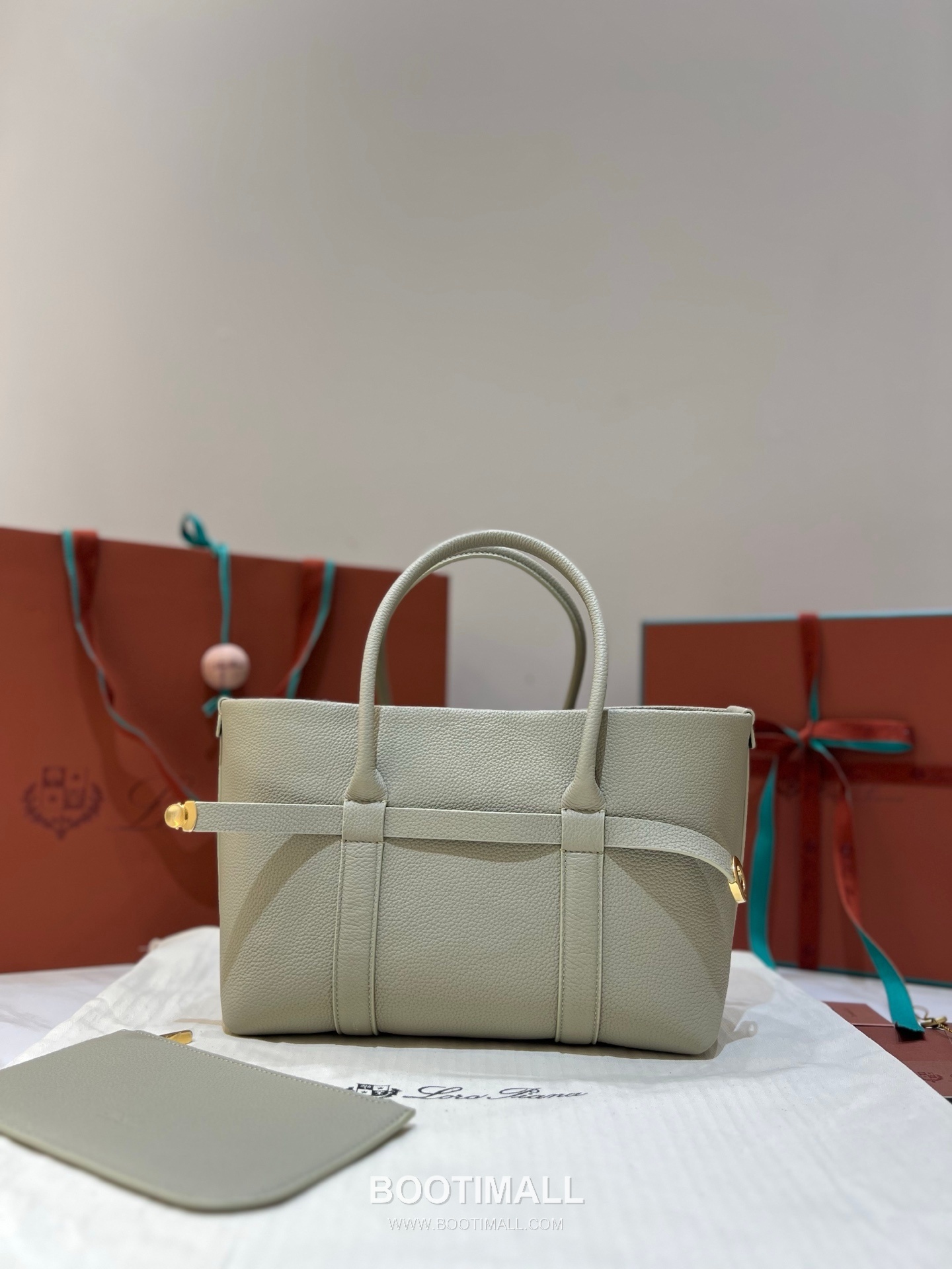 Loro Piana Ghiera Small Shopper Bag Grain Leather 로로피아나 기에라 스몰 쇼퍼백 그레인 레더 28cm 2