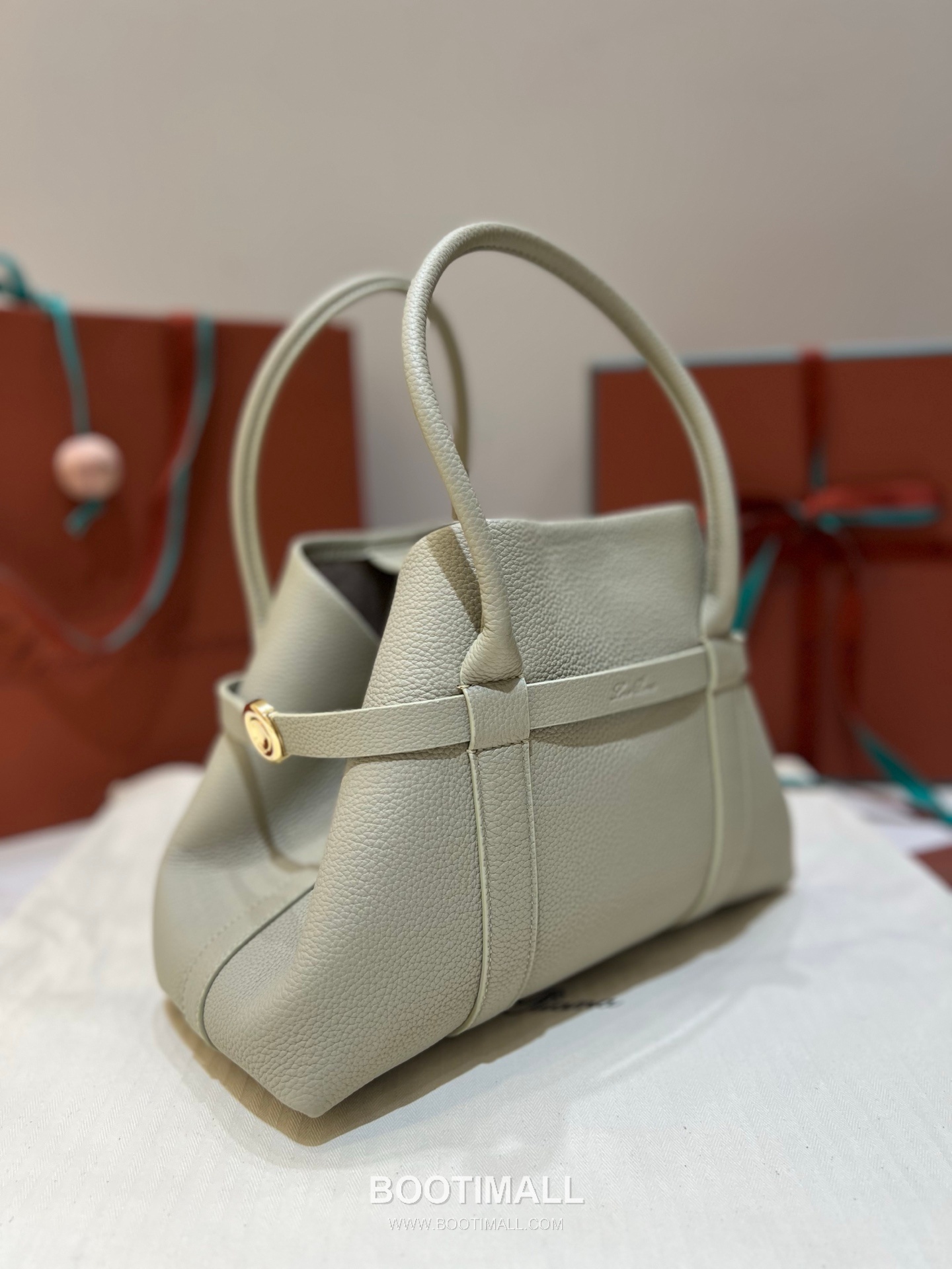 Loro Piana Ghiera Small Shopper Bag Grain Leather 로로피아나 기에라 스몰 쇼퍼백 그레인 레더 28cm 3