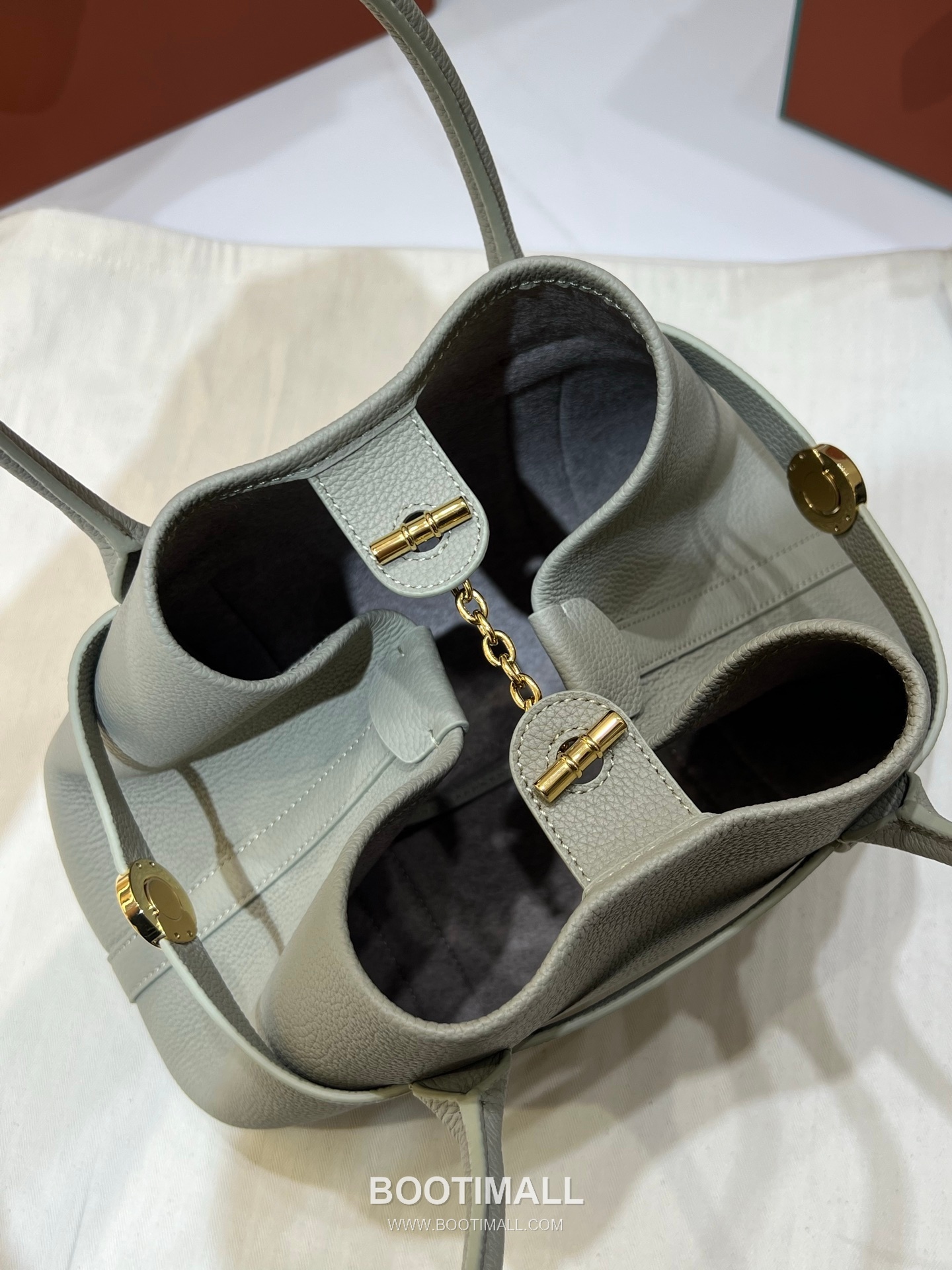 Loro Piana Ghiera Small Shopper Bag Grain Leather 로로피아나 기에라 스몰 쇼퍼백 그레인 레더 28cm 5