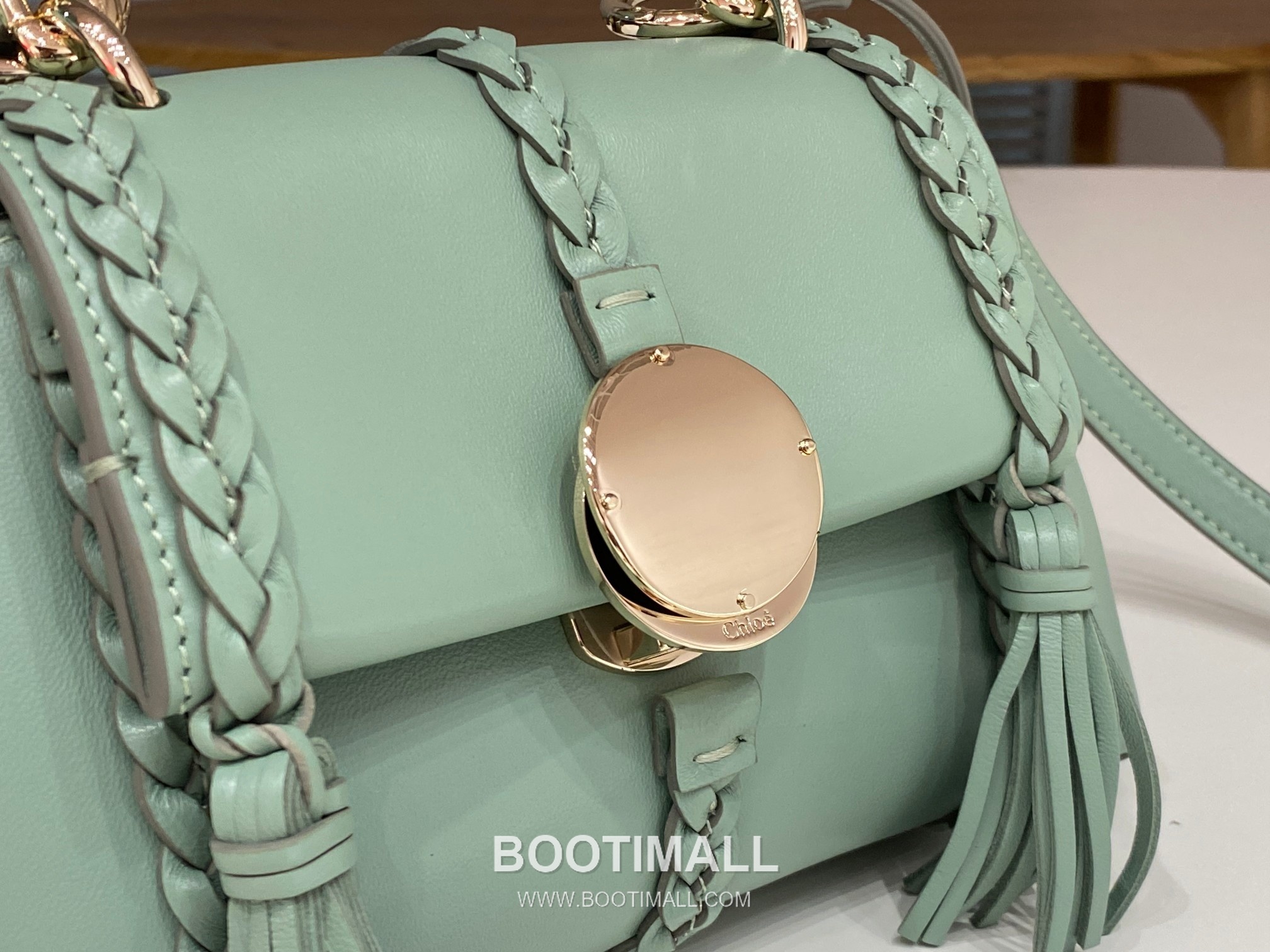 Chloe Penelope Coin Calfskin Green Crossbody Bag 끄로에 페넬로페 코인 카프스킨 그린 크로스백 22cm 4