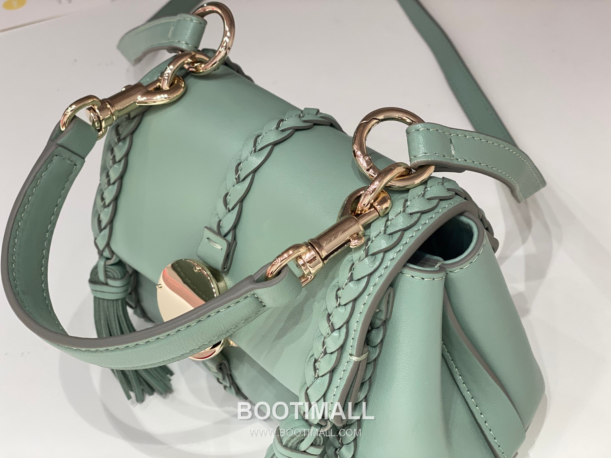 Chloe Penelope Coin Calfskin Green Crossbody Bag 끄로에 페넬로페 코인 카프스킨 그린 크로스백 22cm 5