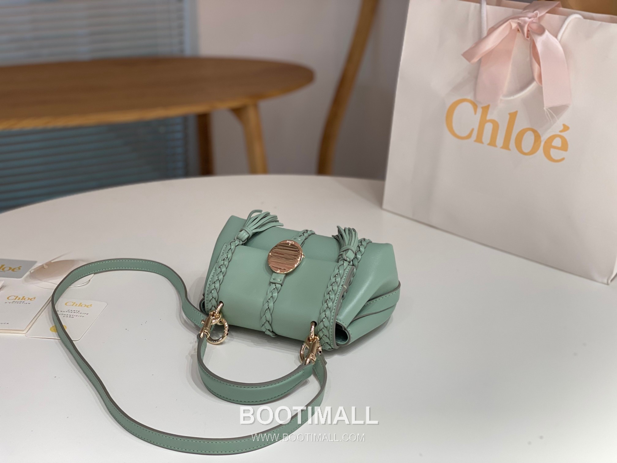 Chloe Penelope Coin Calfskin Green Crossbody Bag 끄로에 페넬로페 코인 카프스킨 그린 크로스백 22cm 6
