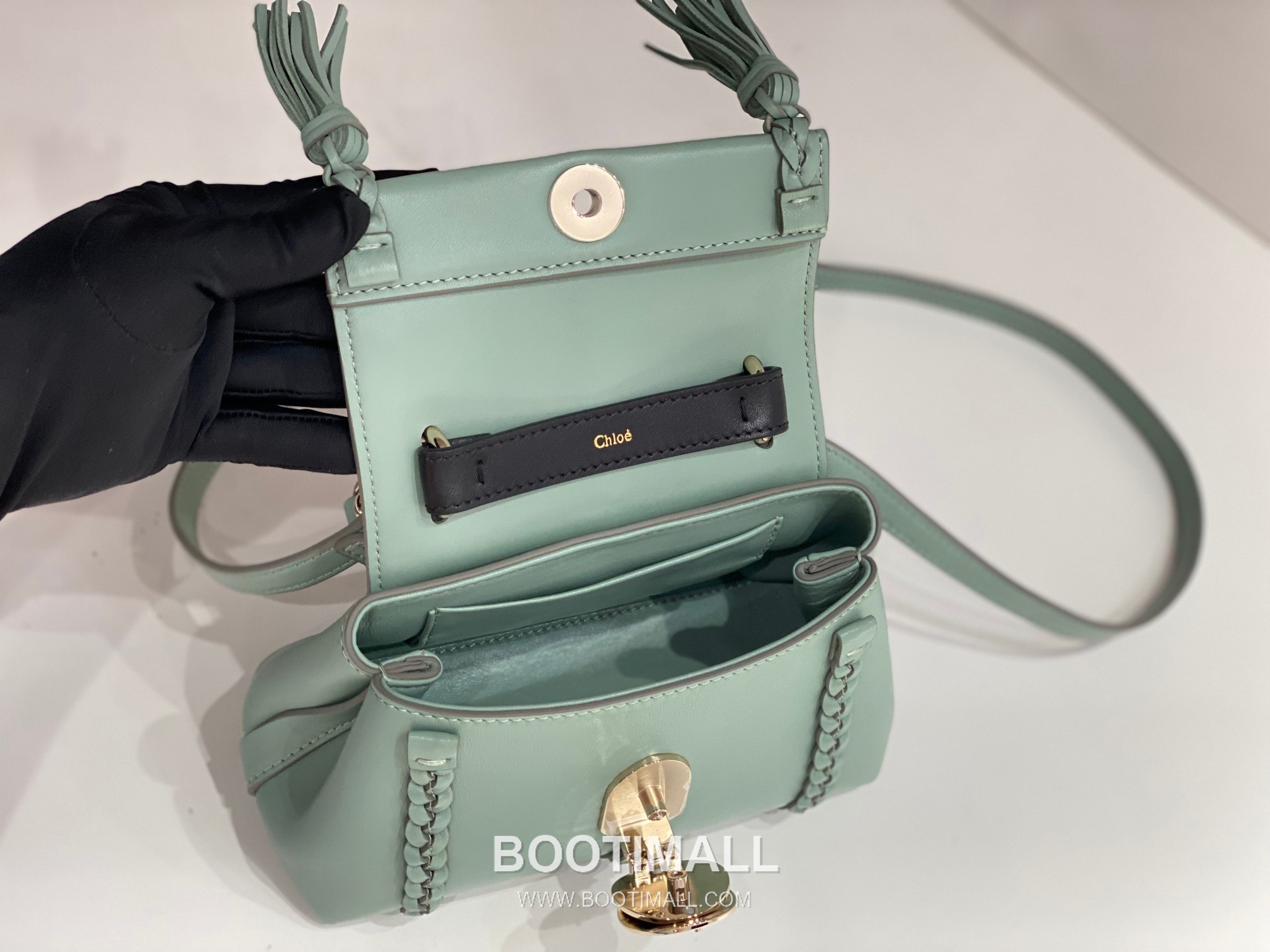 Chloe Penelope Coin Calfskin Green Crossbody Bag 끄로에 페넬로페 코인 카프스킨 그린 크로스백 22cm 9