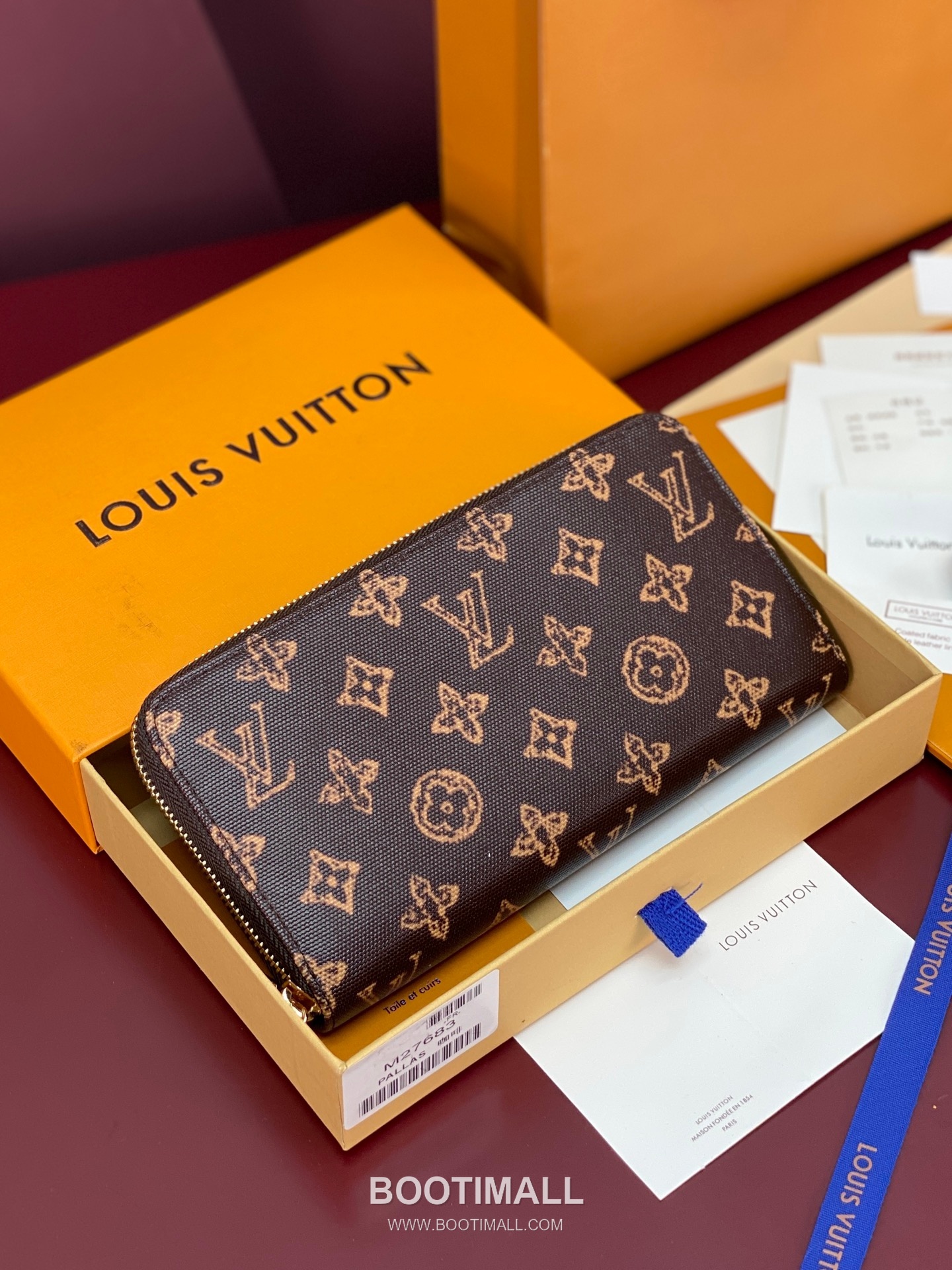 Louis Vuitton Zippy Wallet Monogram Origine Canvas M27683 루이비통 지피 월릿 모노그램 오리진 캔버스 19.5cm 1