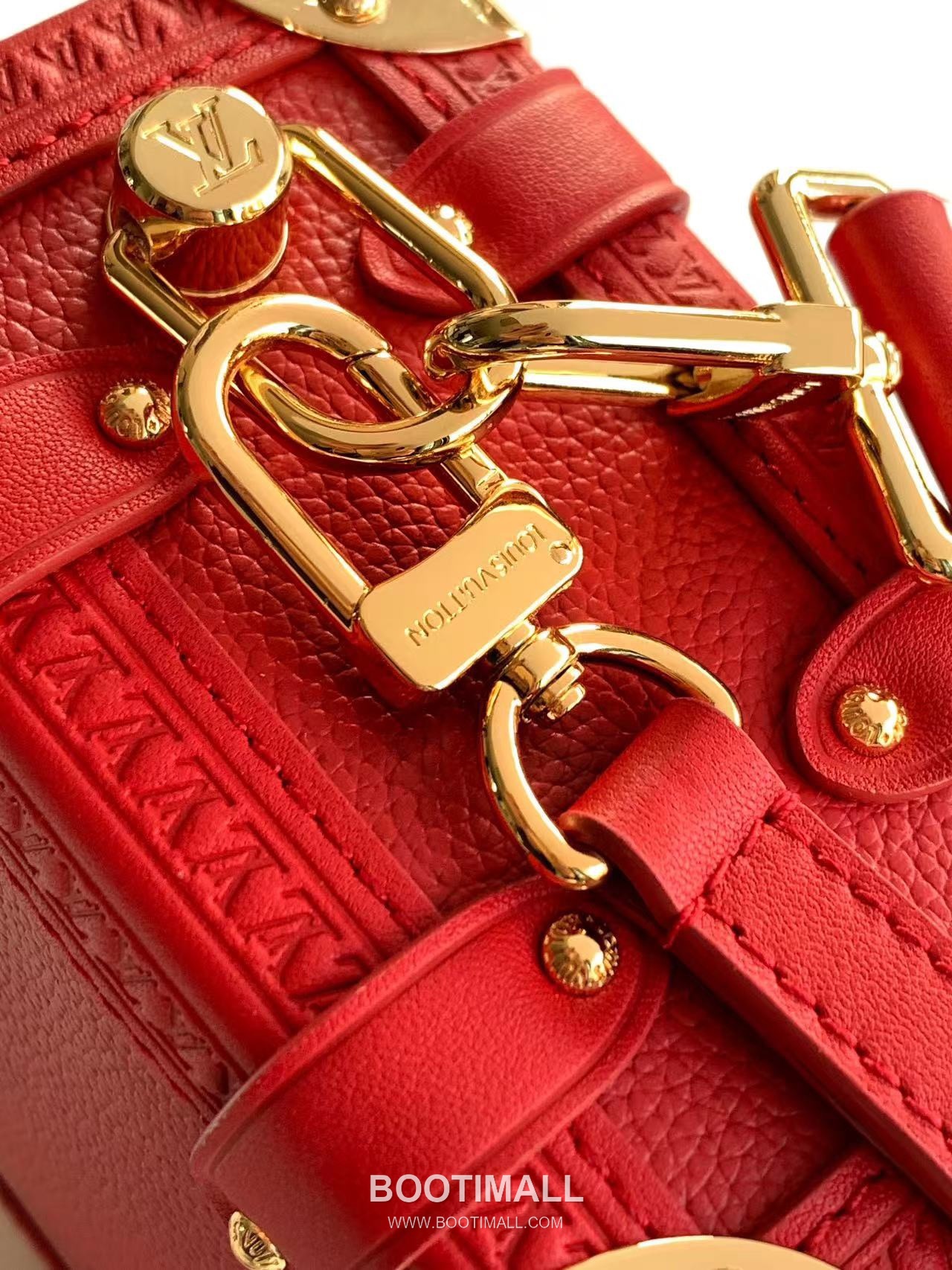 Louis Vuitton Side Trunk Grained Leather Bag M23817 M27438 루이비통 사이드 트렁크 그레인 레더 숄더백 18cm 7