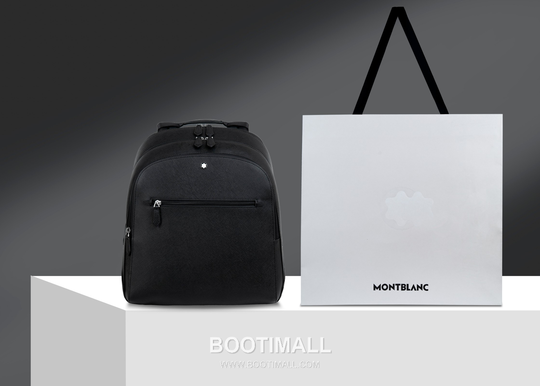 Montblanc B130275 Calfskin Black Backpack 몽블랑 B130275 카프스킨 블랙 백팩 1