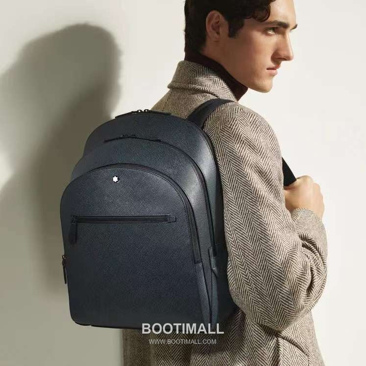 Montblanc B220335 Calfskin Blue Backpack 몽블랑 B220335 카프스킨 블루 백팩 9