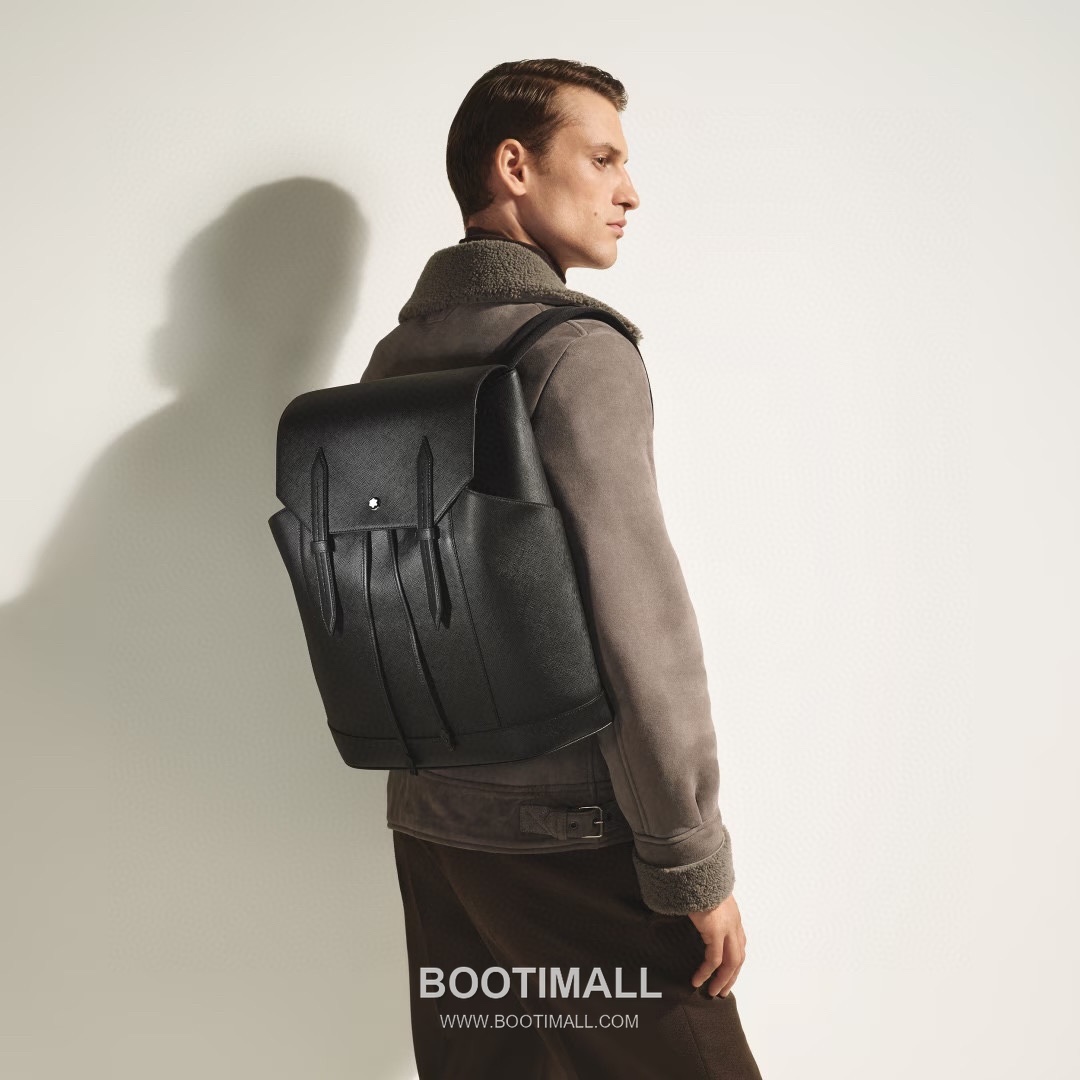 Montblanc B220421 Calfskin Black Backpack 몽블랑 B220421 카프스킨 블랙 백팩 2