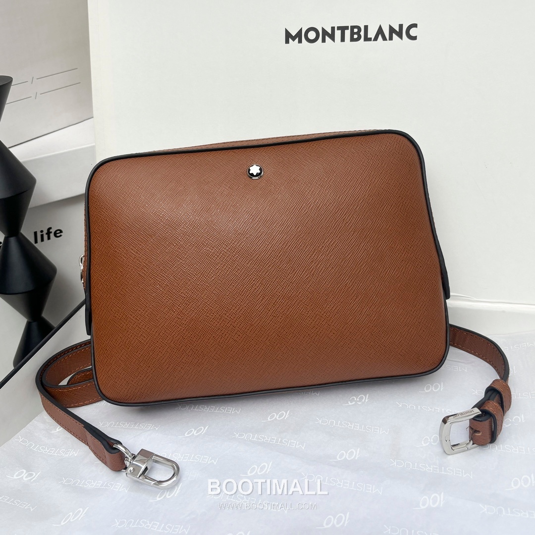 Montblanc Meisterstuck Craftsmanship Full-Grain Cowhide Maple Brown Crossbody Bag 몽블랑 마이스터스튁 장인정신 풀그레인 소가죽 메이플 브라운 크로스백 10