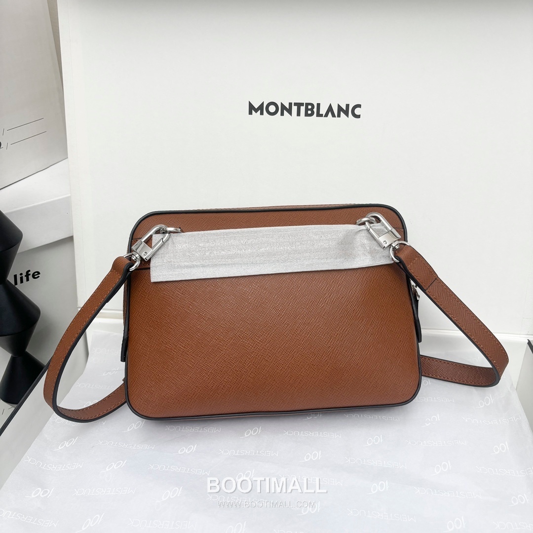 Montblanc Meisterstuck Craftsmanship Full-Grain Cowhide Maple Brown Crossbody Bag 몽블랑 마이스터스튁 장인정신 풀그레인 소가죽 메이플 브라운 크로스백 11