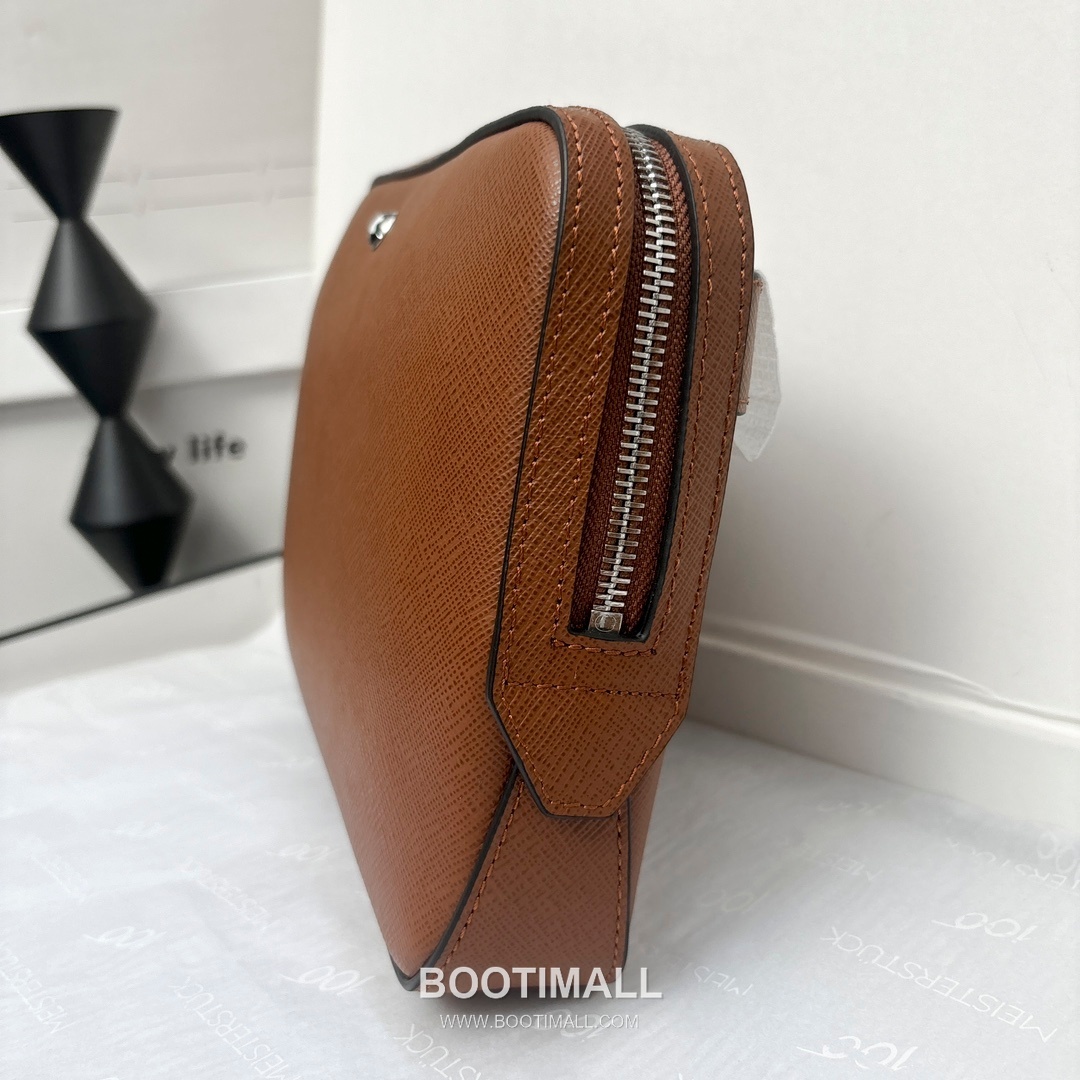 Montblanc Meisterstuck Craftsmanship Full-Grain Cowhide Maple Brown Crossbody Bag 몽블랑 마이스터스튁 장인정신 풀그레인 소가죽 메이플 브라운 크로스백 12