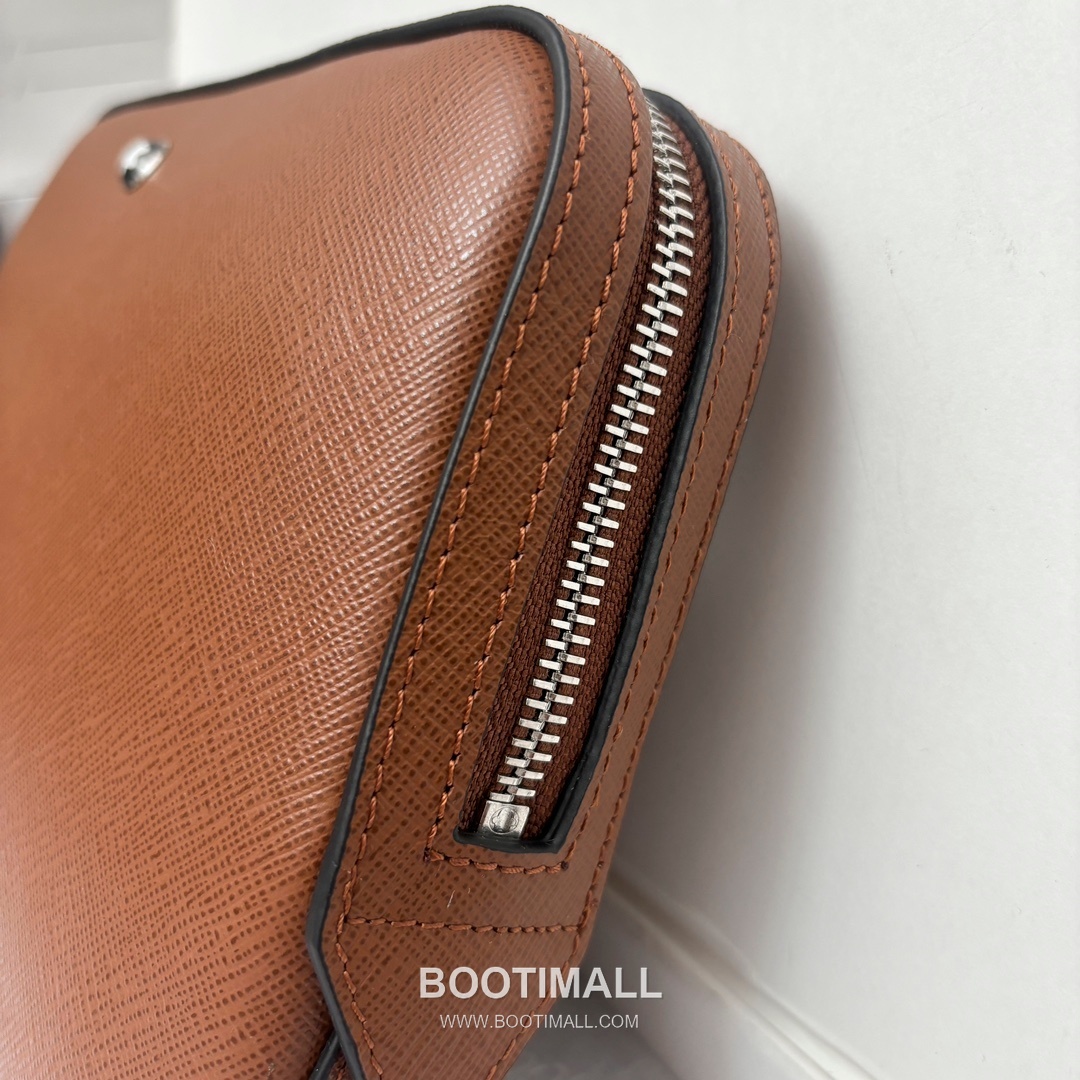 Montblanc Meisterstuck Craftsmanship Full-Grain Cowhide Maple Brown Crossbody Bag 몽블랑 마이스터스튁 장인정신 풀그레인 소가죽 메이플 브라운 크로스백 13