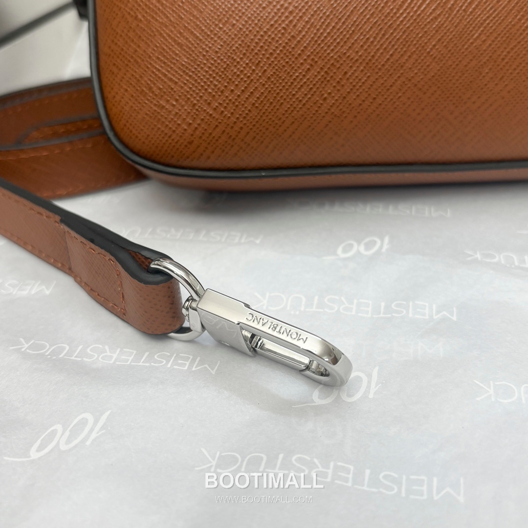 Montblanc Meisterstuck Craftsmanship Full-Grain Cowhide Maple Brown Crossbody Bag 몽블랑 마이스터스튁 장인정신 풀그레인 소가죽 메이플 브라운 크로스백 15