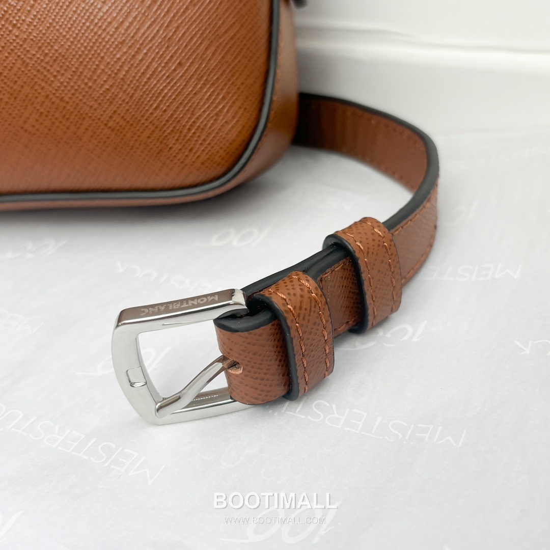 Montblanc Meisterstuck Craftsmanship Full-Grain Cowhide Maple Brown Crossbody Bag 몽블랑 마이스터스튁 장인정신 풀그레인 소가죽 메이플 브라운 크로스백 16