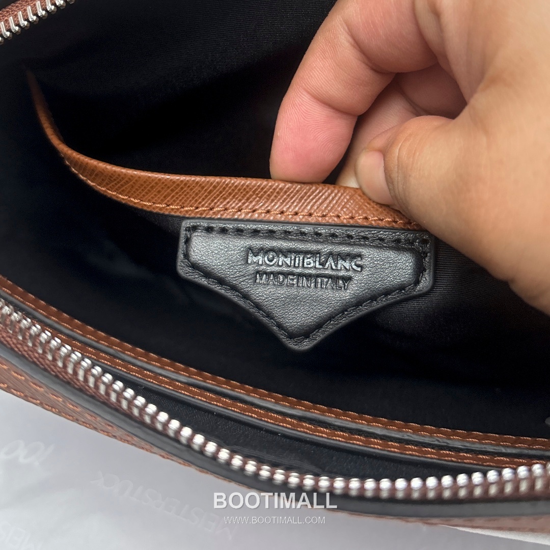Montblanc Meisterstuck Craftsmanship Full-Grain Cowhide Maple Brown Crossbody Bag 몽블랑 마이스터스튁 장인정신 풀그레인 소가죽 메이플 브라운 크로스백 18