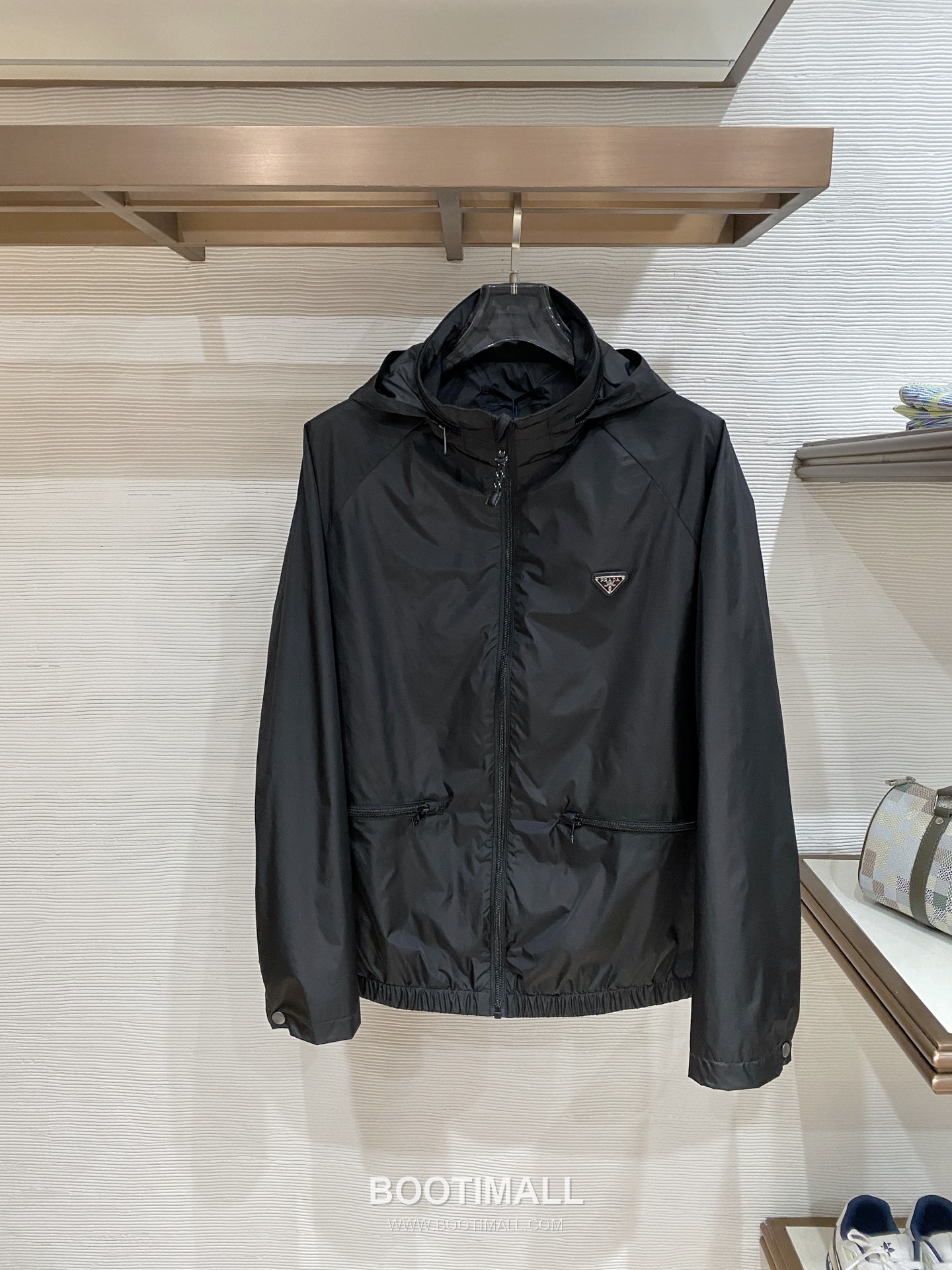 Prada SS26 Triangle Logo Hooded Windbreaker Jacket 프라다 SS26 삼각 로고 후드 바람막이 재킷 1
