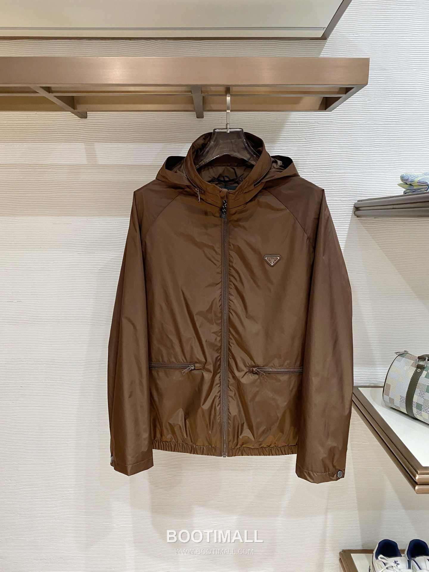 Prada SS26 Triangle Logo Hooded Windbreaker Jacket 프라다 SS26 삼각 로고 후드 바람막이 재킷 1