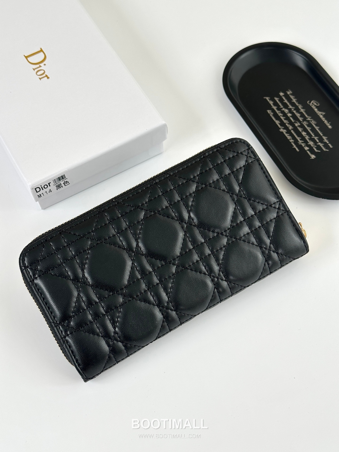 Dior Cannage Lambskin Zip Long Wallet 디올 까나쥬 램스킨 집 장지갑 M114 19cm 2