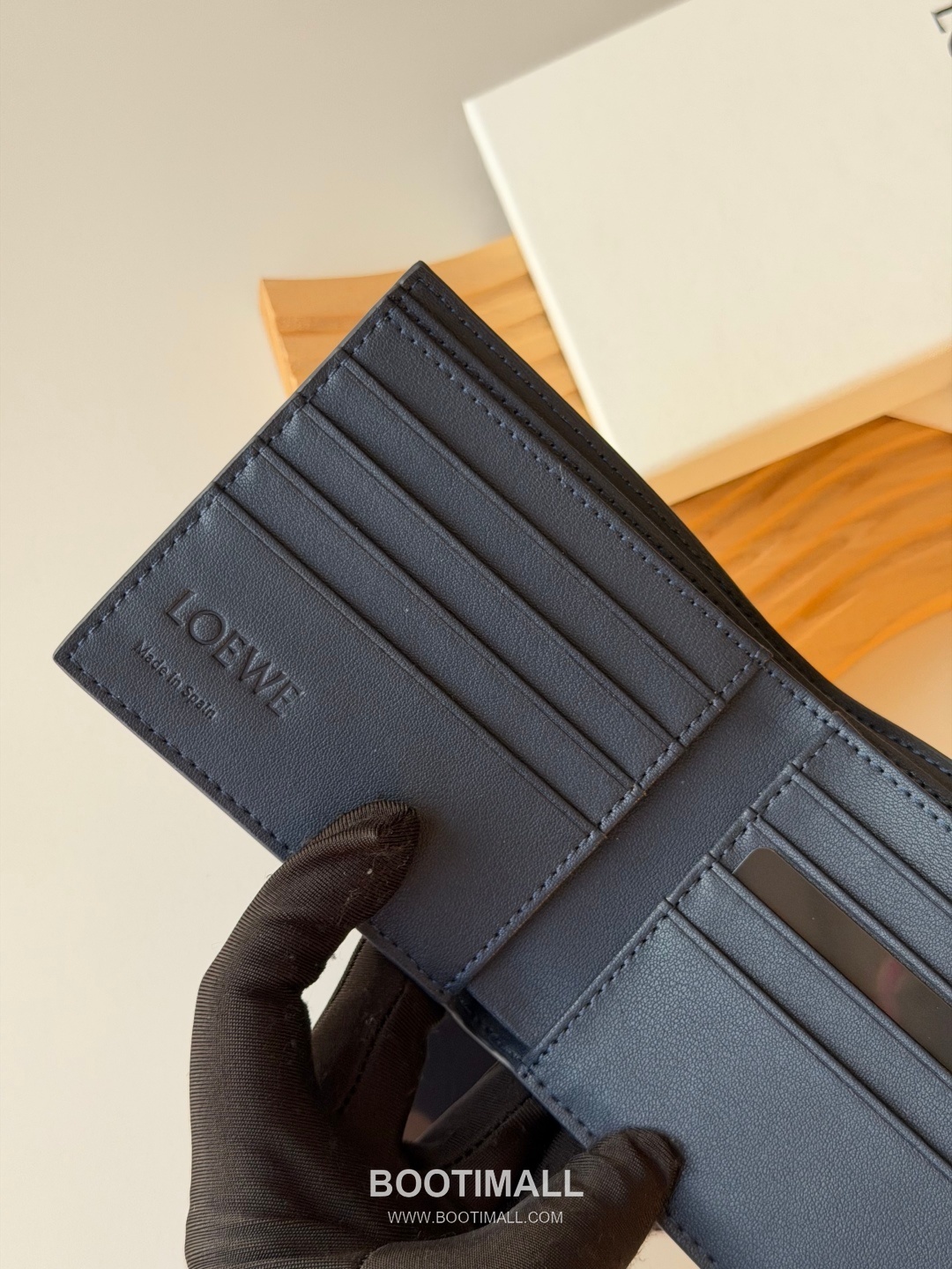 Loewe Puzzle Pebbled Calfskin Bi-Fold Wallet 로에베 퍼즐 페블드 카프스킨 반지갑 L1146 11cm 6